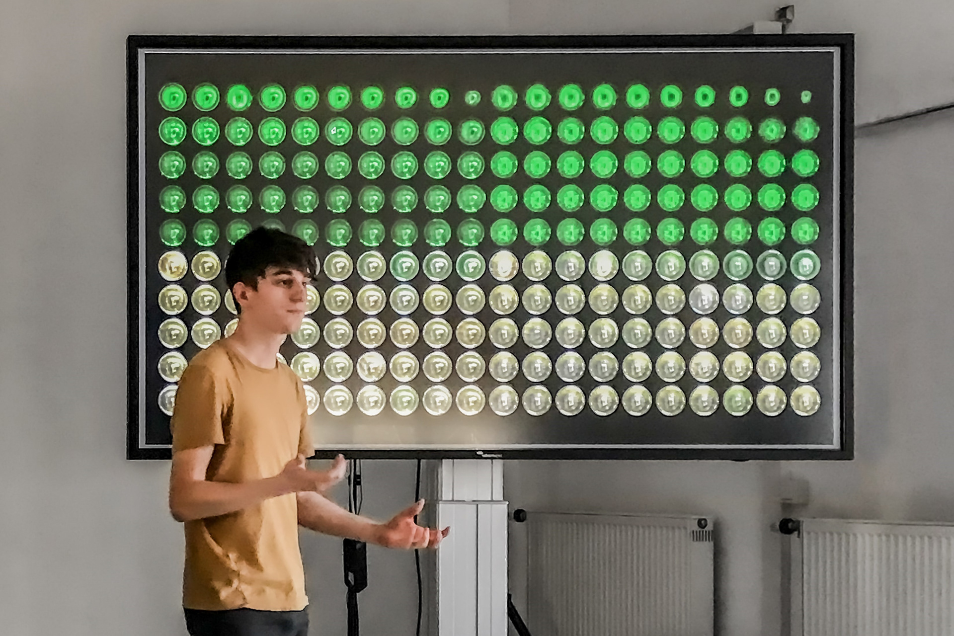 Me at a talk at Burg Giebichenstein University of Art and Design Halle