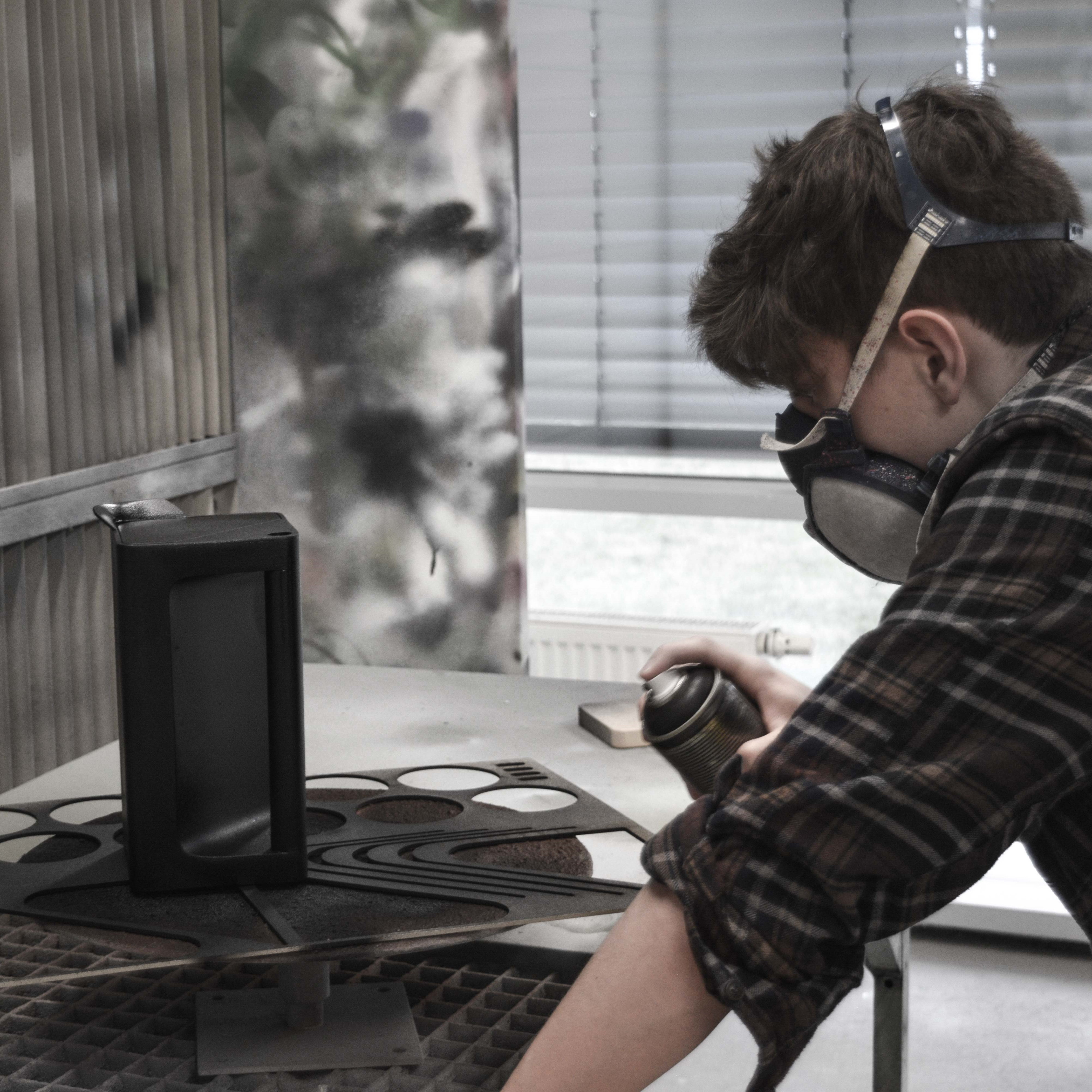 Spray painting the final prototype