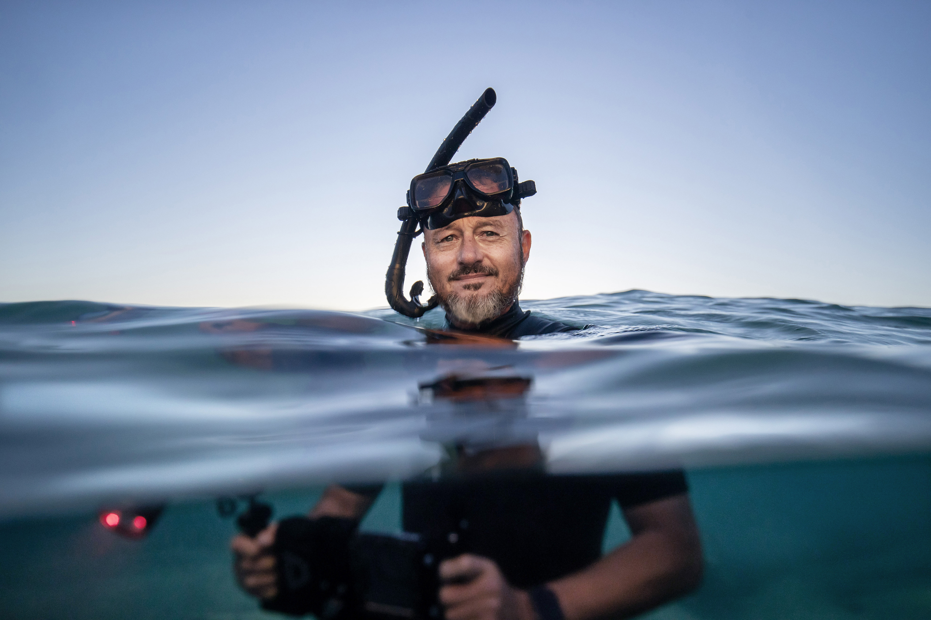 In the water with an iPhone in a housing