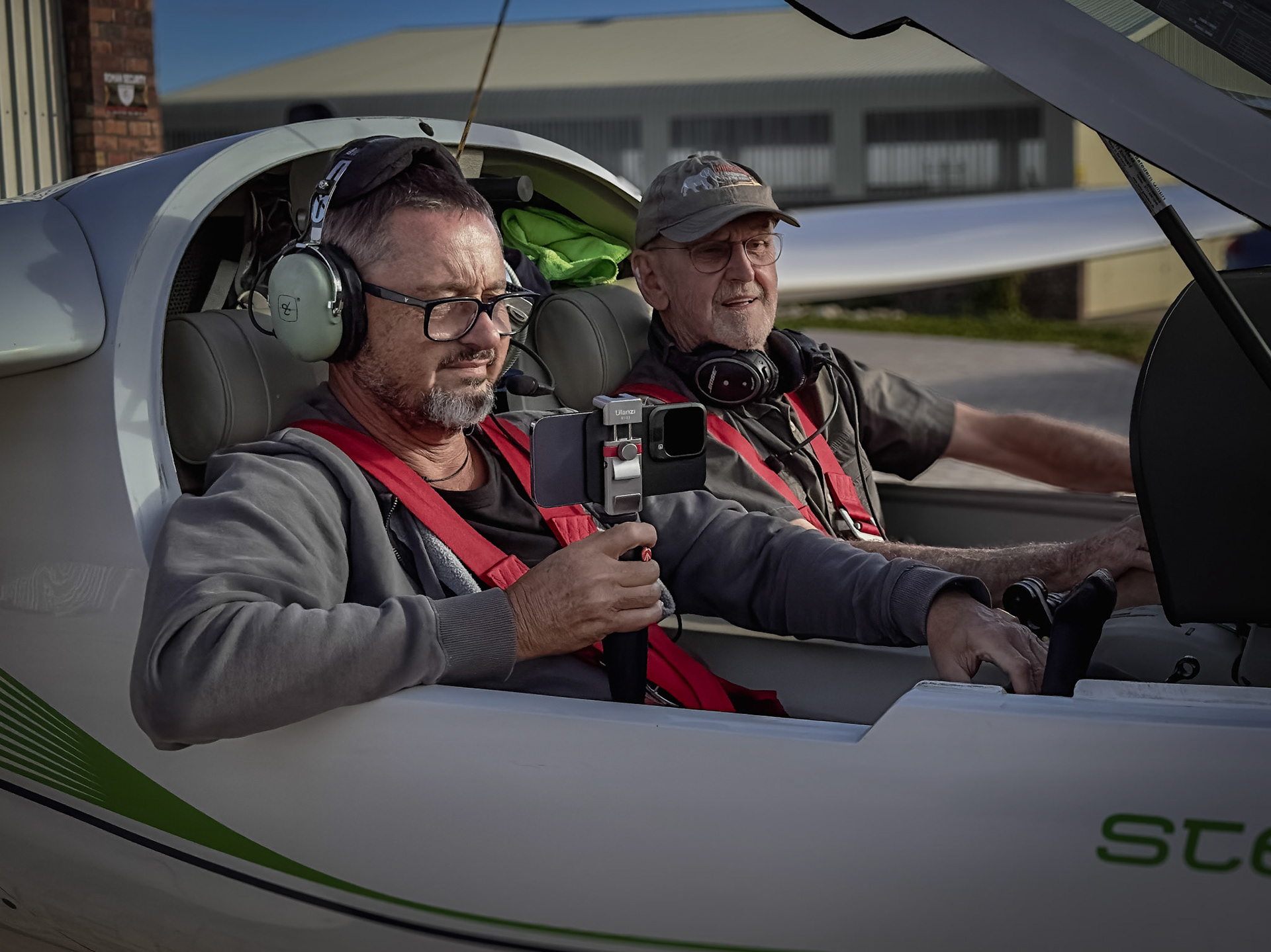 In a light aircraft, southern Africa