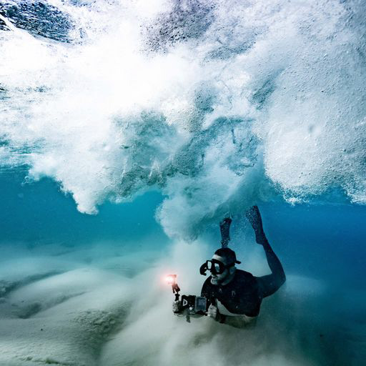 Filming under the waves