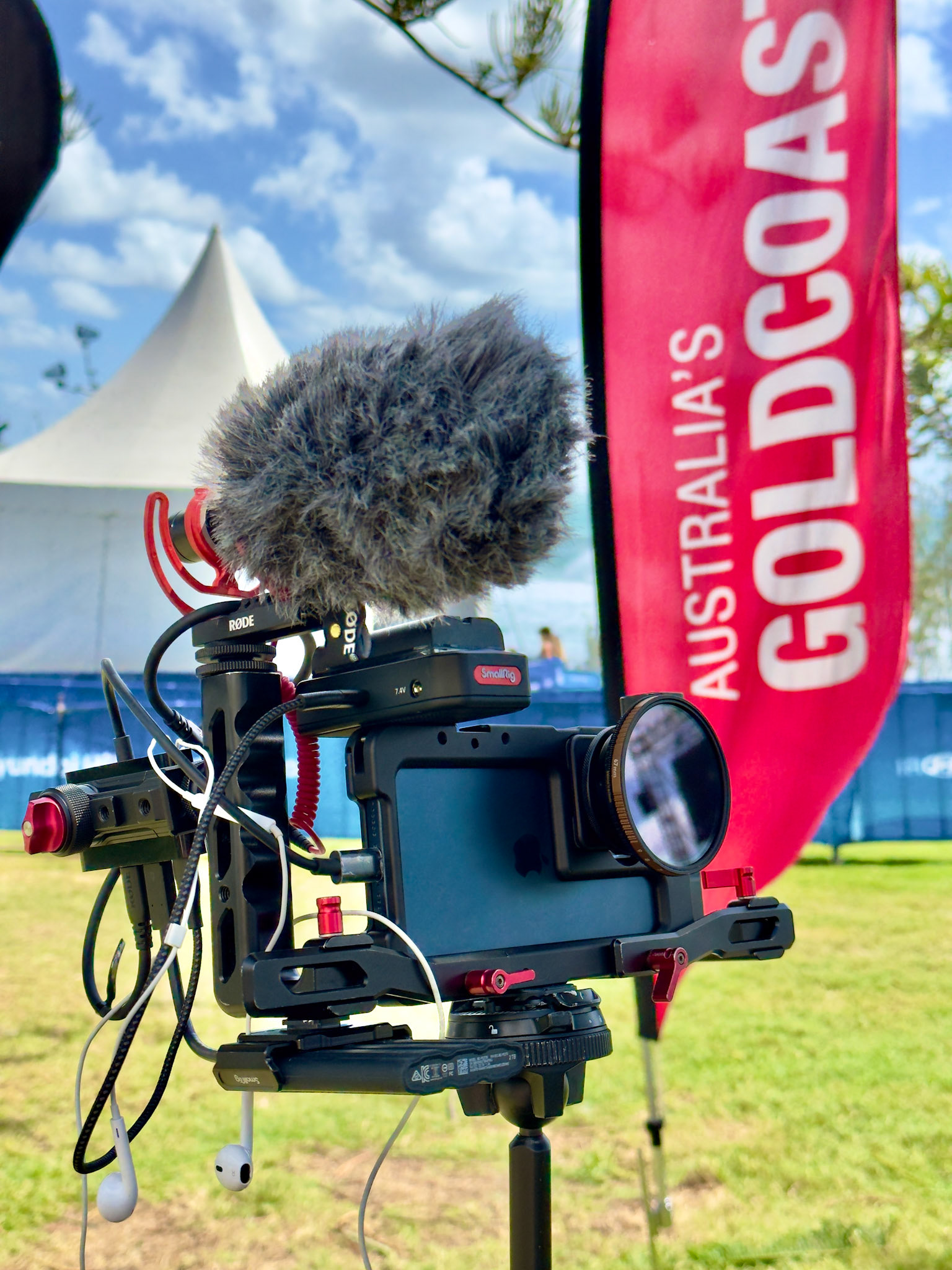 Cinematic mobile journalism kit.