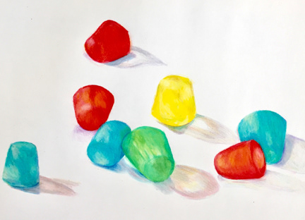 Dots Candy - colored pencil