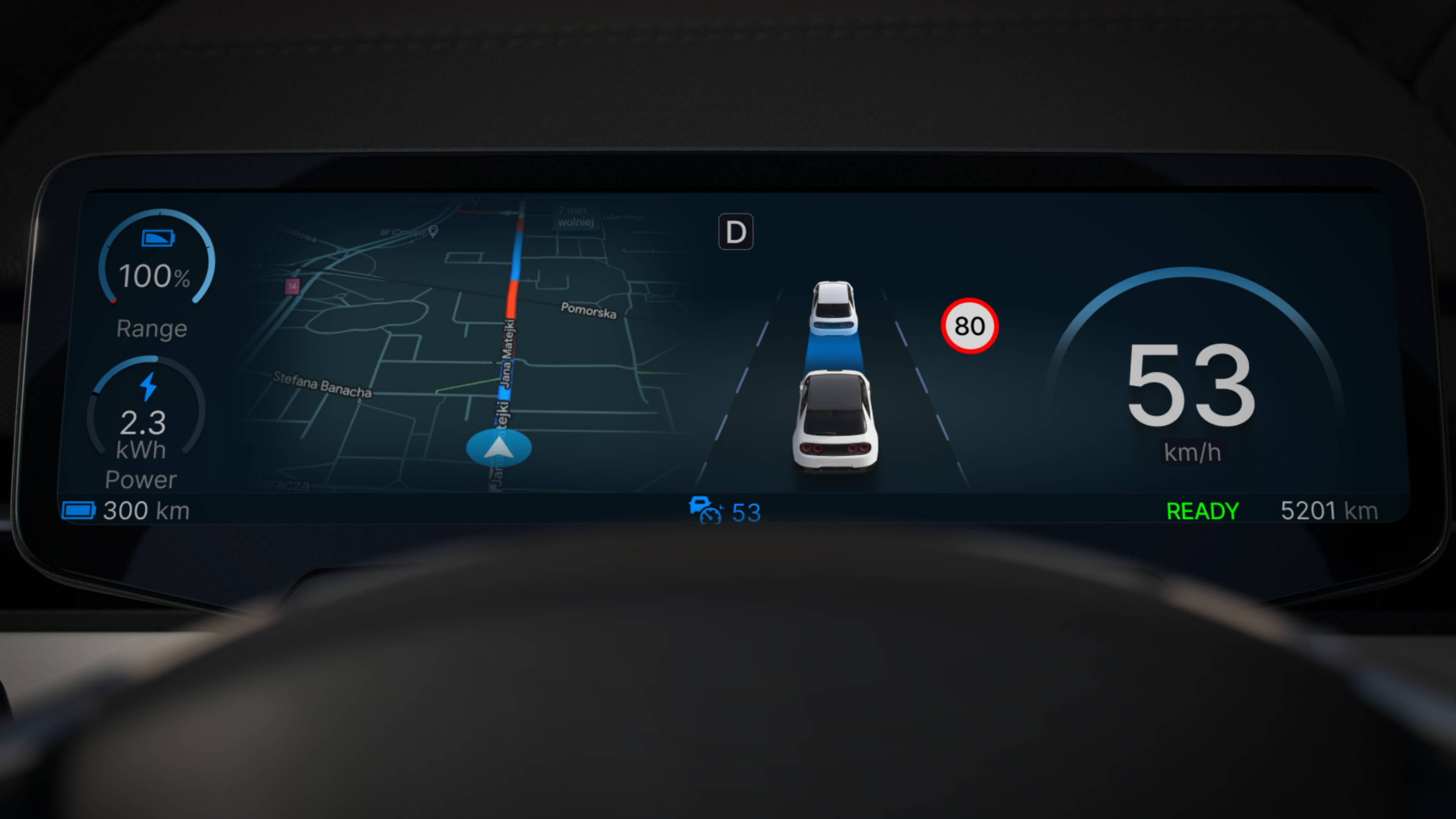 Dark theme during sport mode
