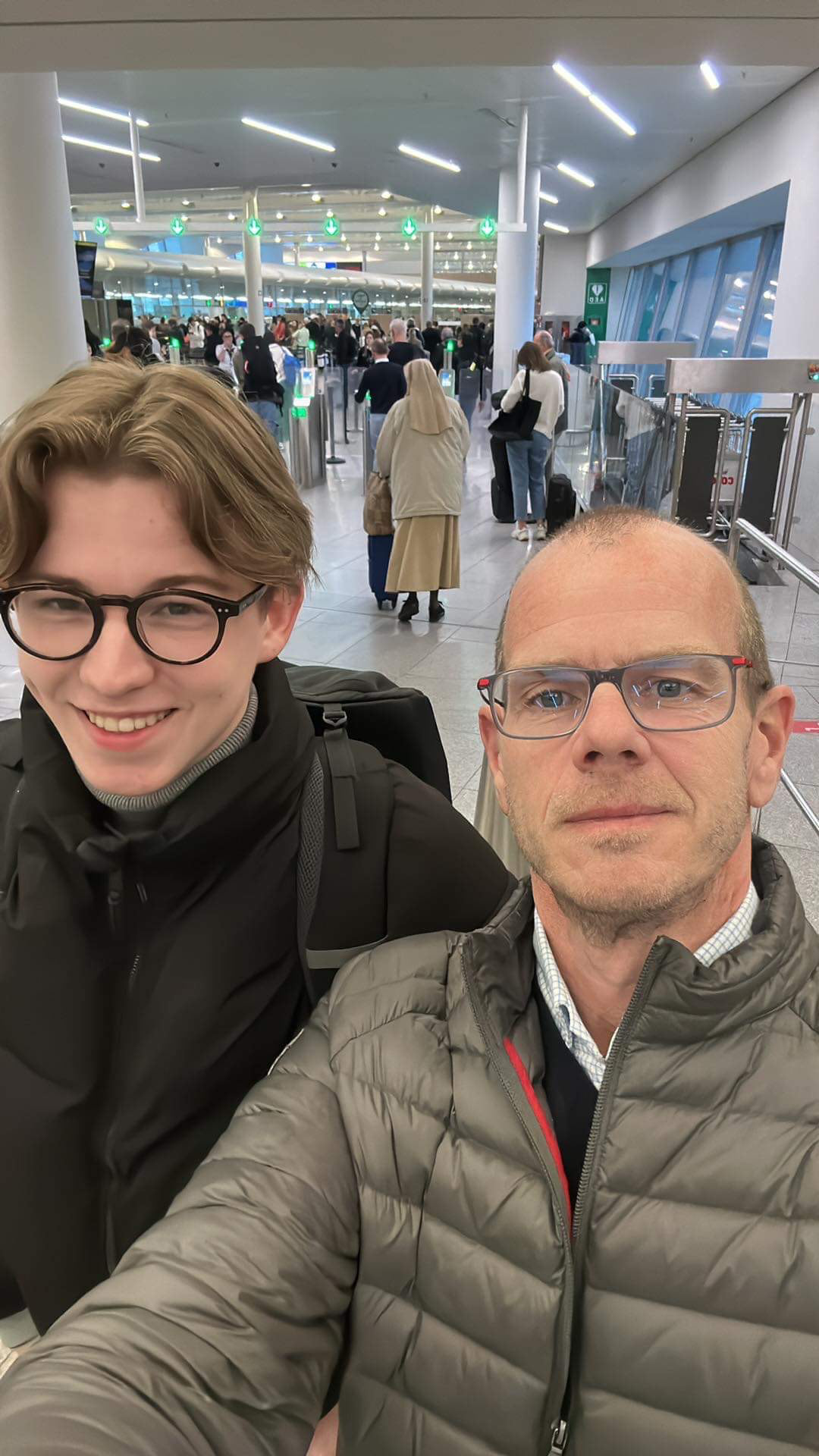 Papa m'amenant à l'aéroport