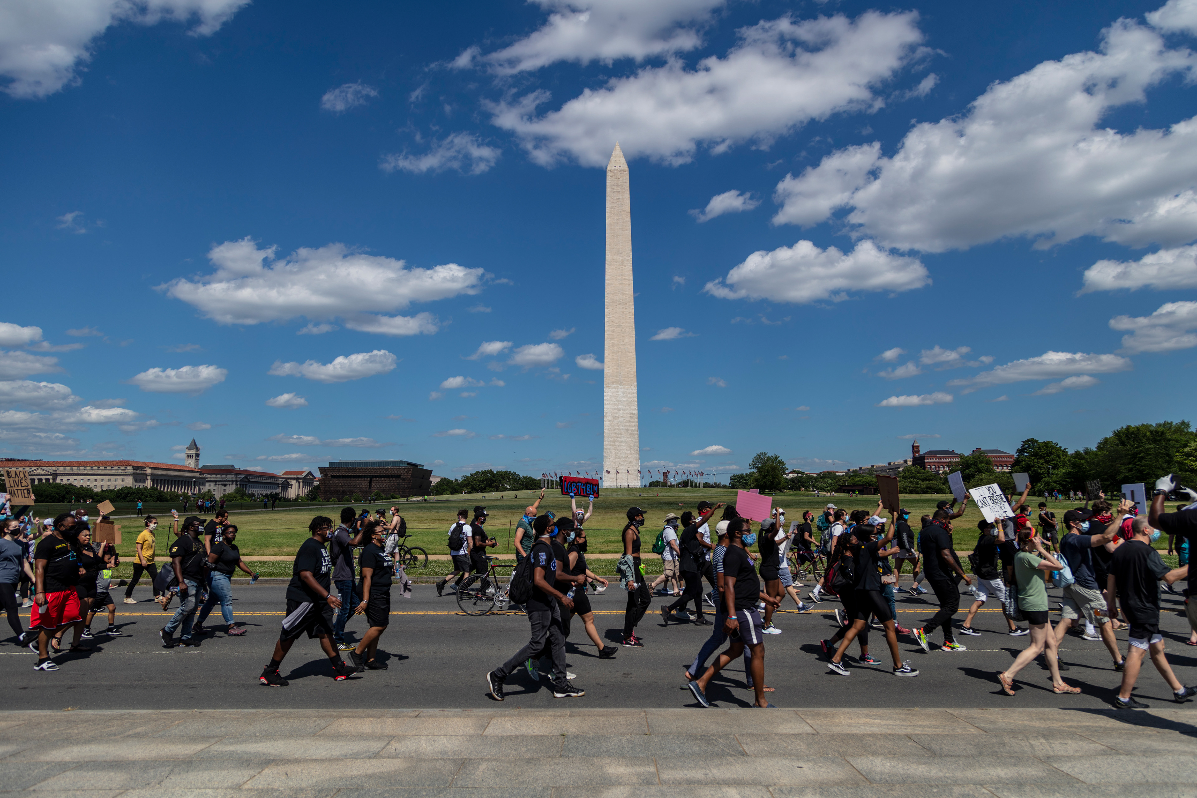 Black Lives Matter march in Washington, DC on June 6, 2020. 
