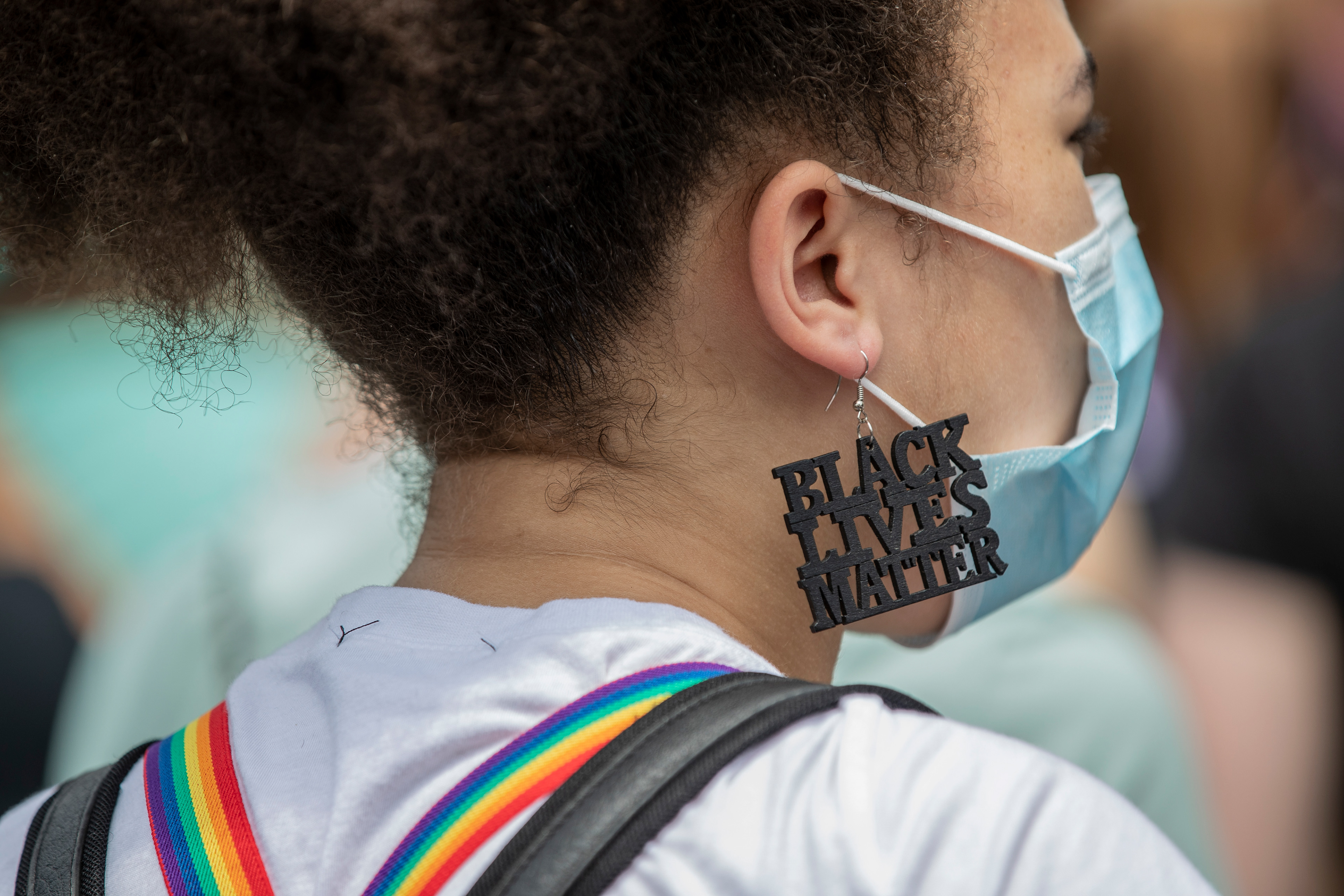 Black Lives Matter march in Washington, DC on June 6, 2020. 