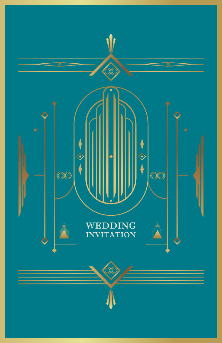 Front design of the wedding details