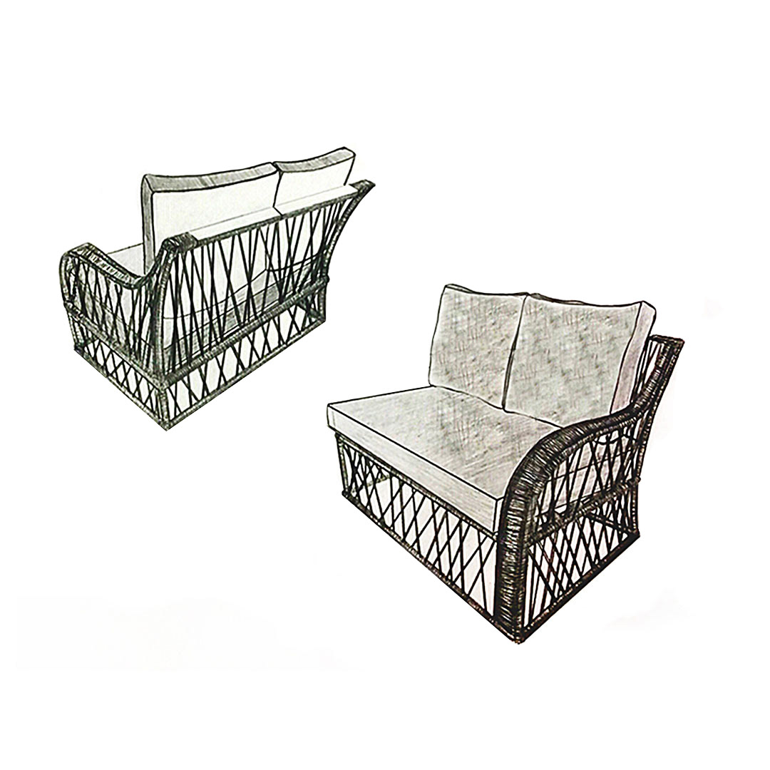 Nottingham Left-Handed End Chaise - Front & Back Design