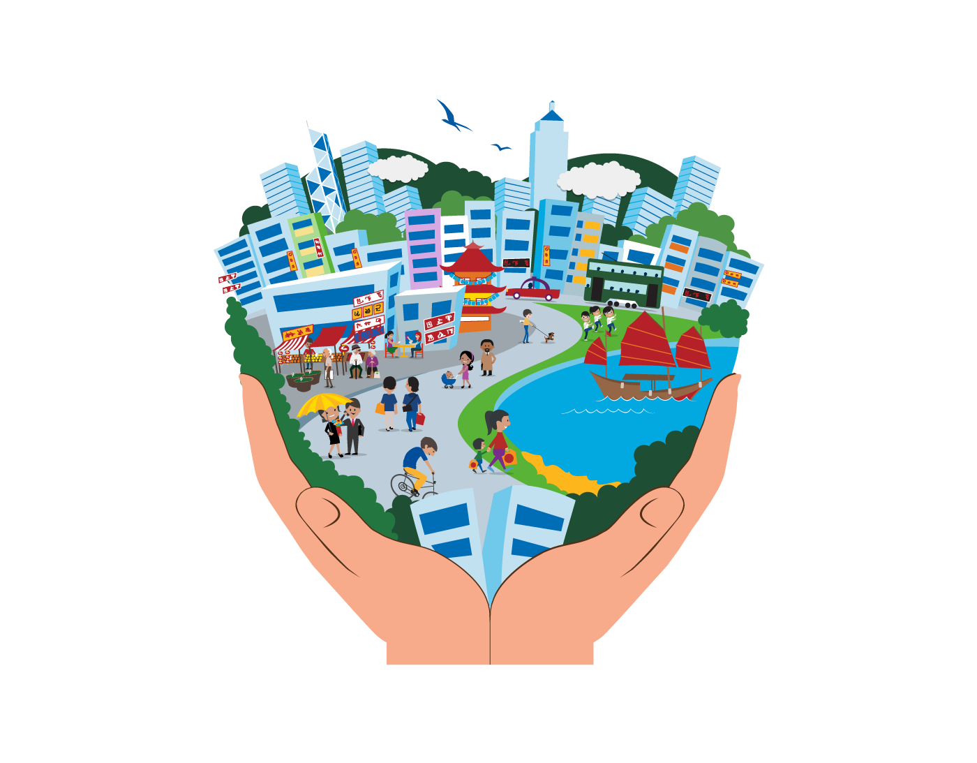 Community Fund illustration for Hong Kong
