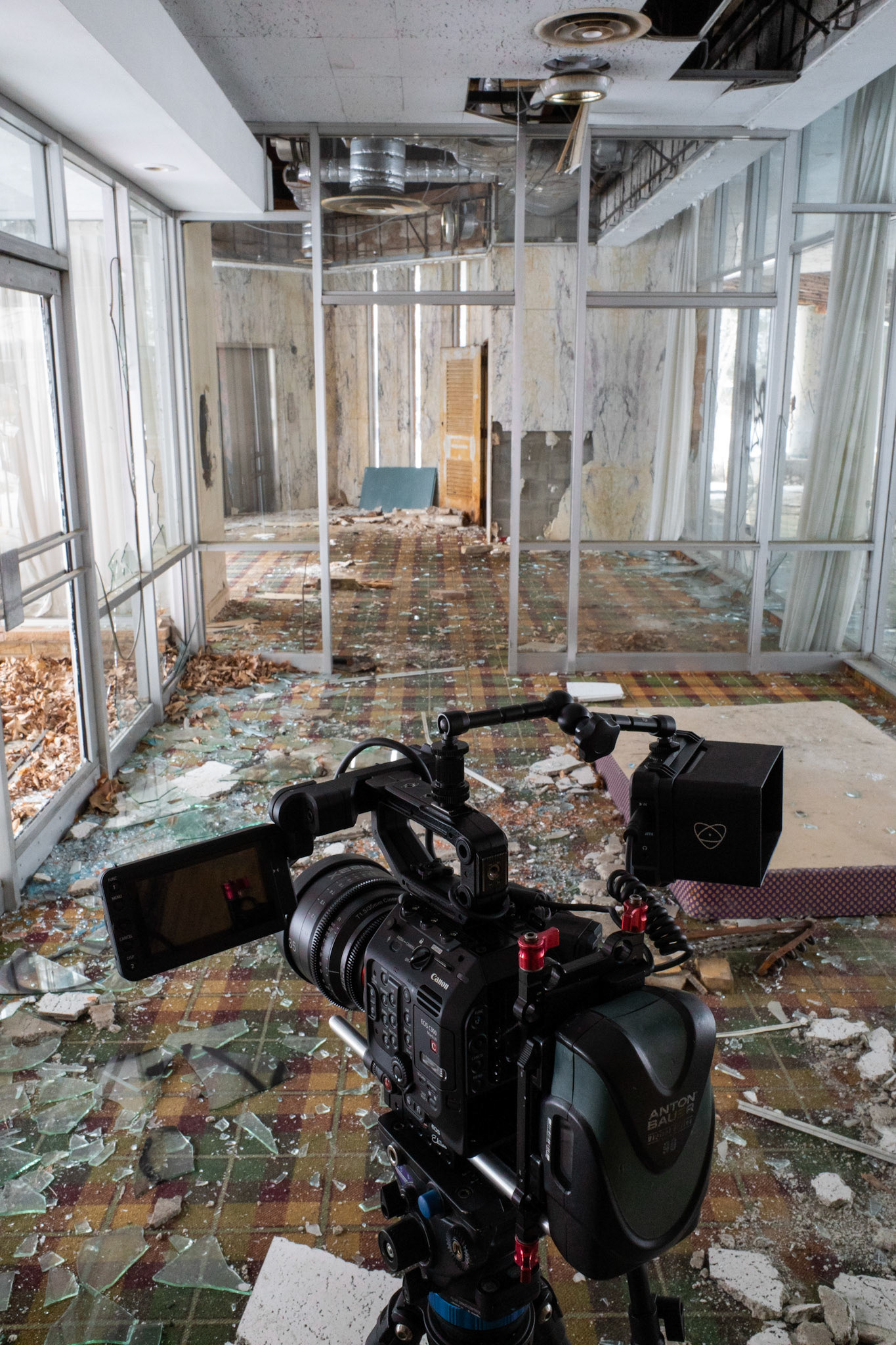 10. "Filming an Elevator Waiting Lobby"
