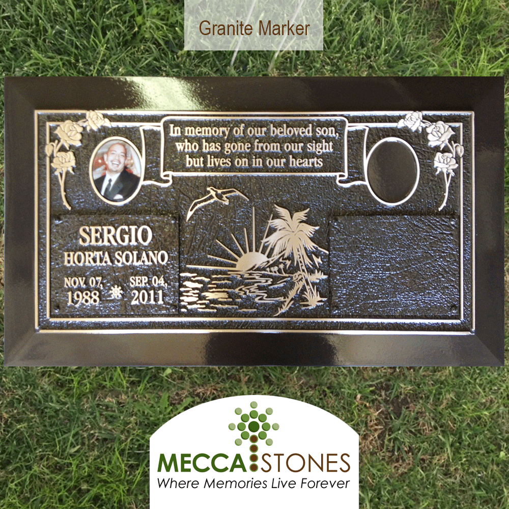 Mecca Stones Design #14 - 28"x16" Bronze Marker