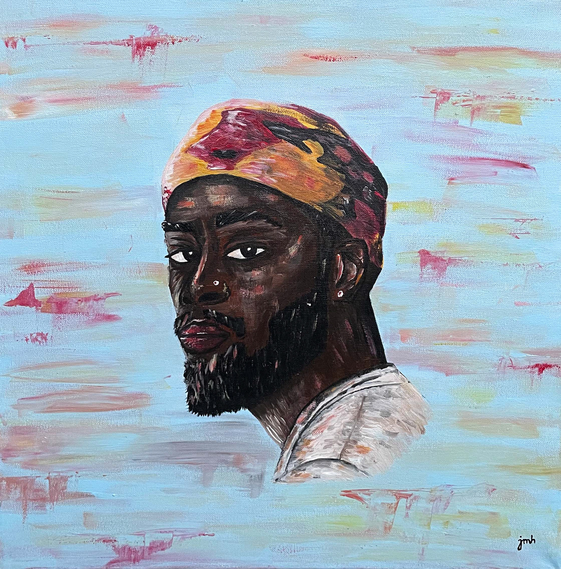 Goldlink Acrylic on Canvas - 50x50cm - made by Julia Marie Heinze