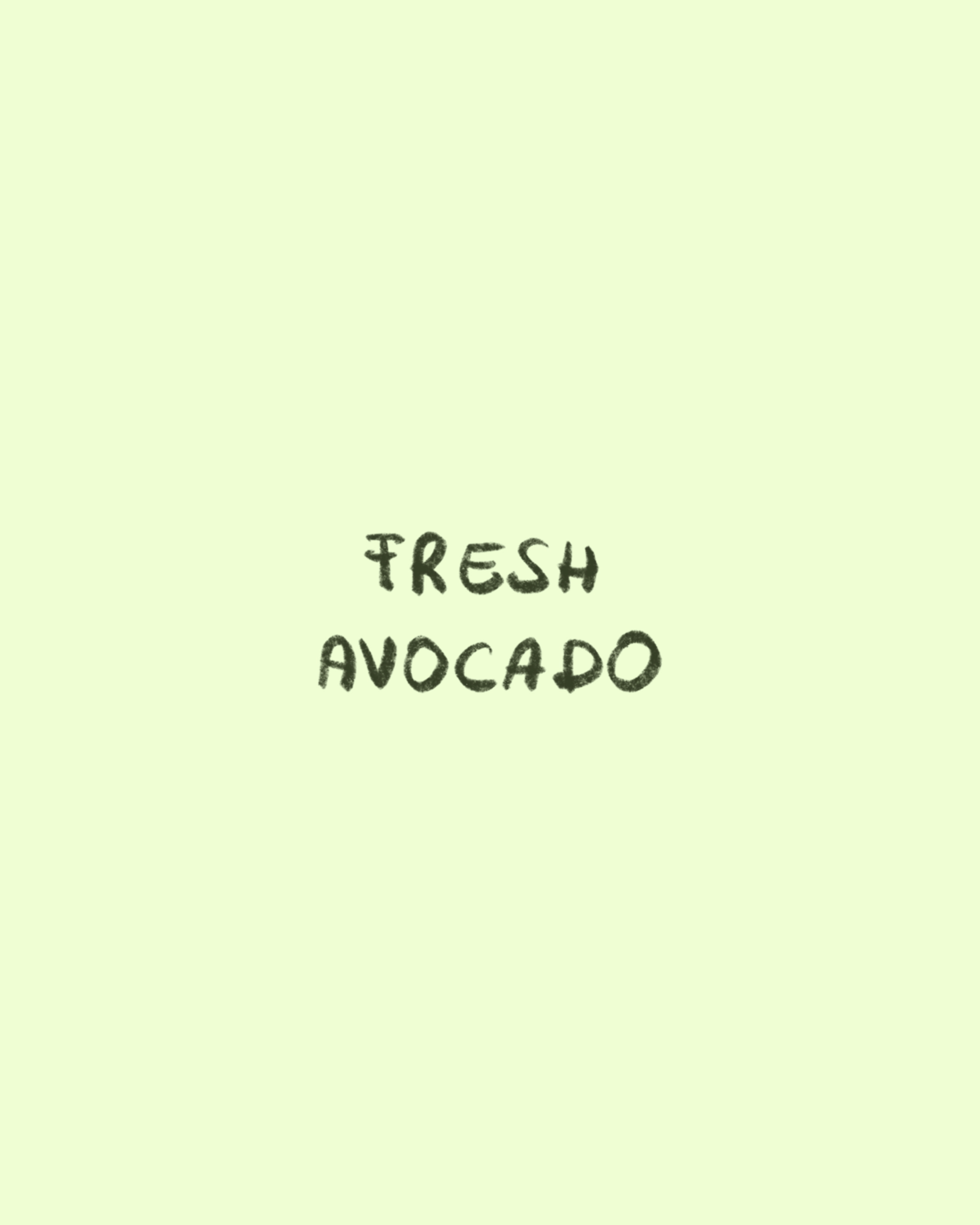 Food Series - Fresh Avocado - Handwriting
