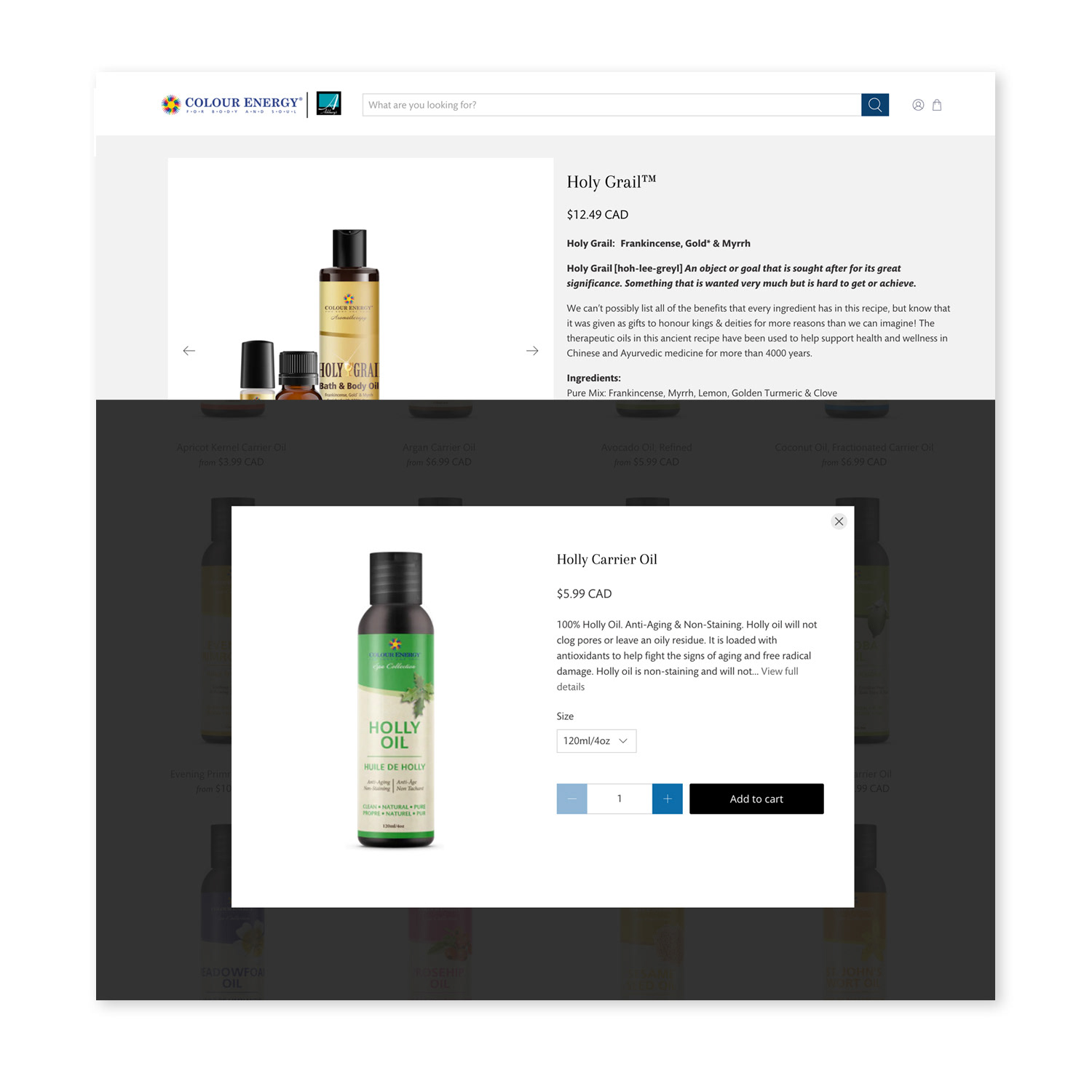 Colour Energy Shopify Site