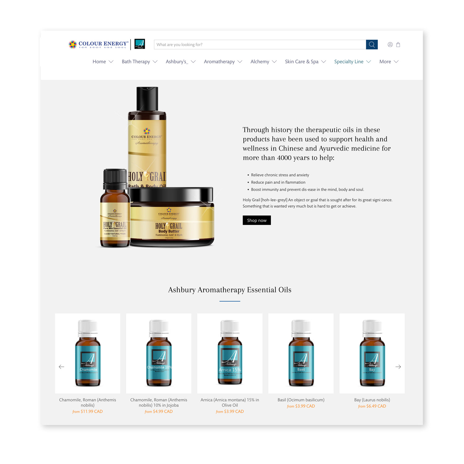 Colour Energy Shopify Site