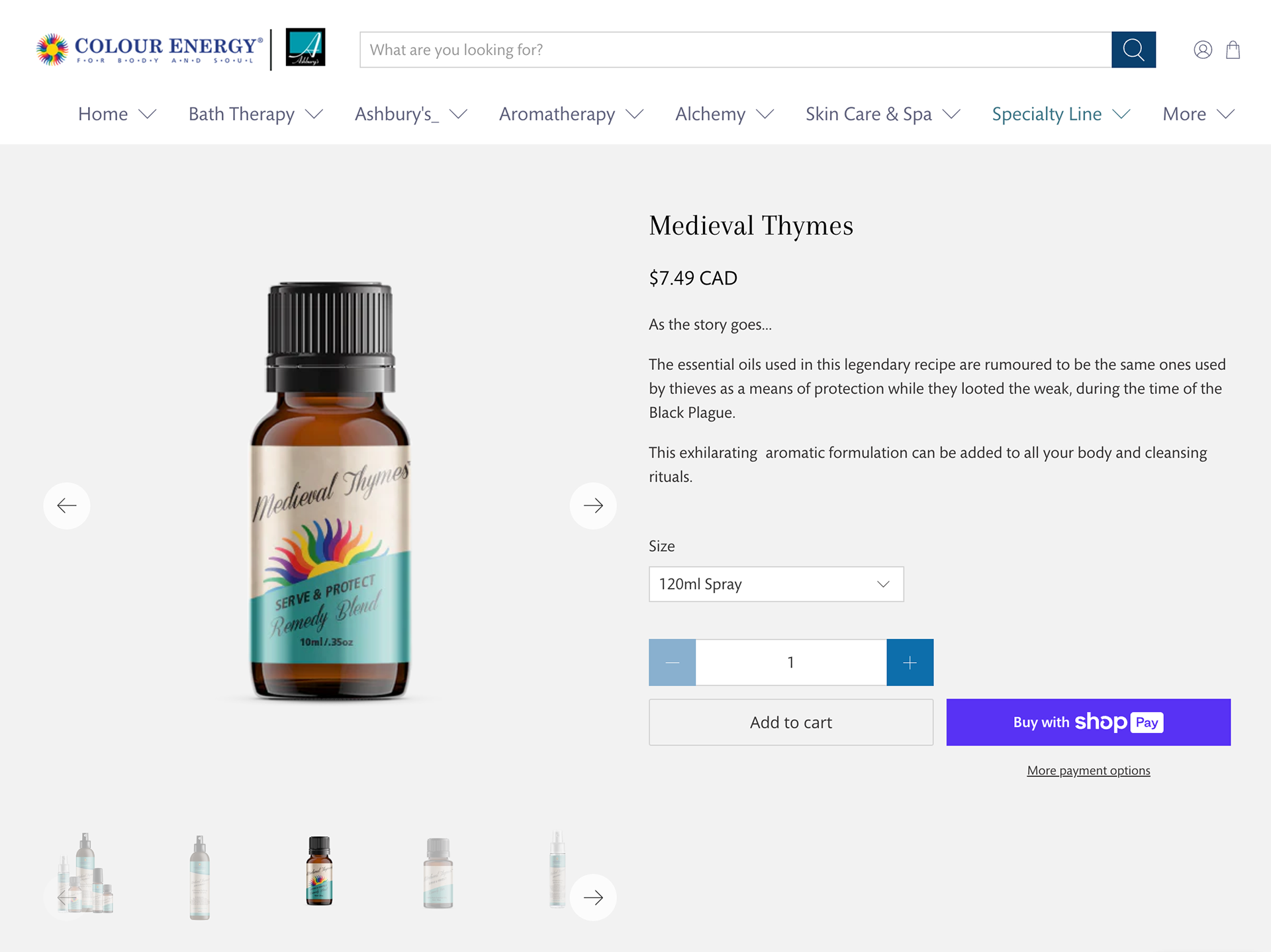 Colour Energy Shopify Site