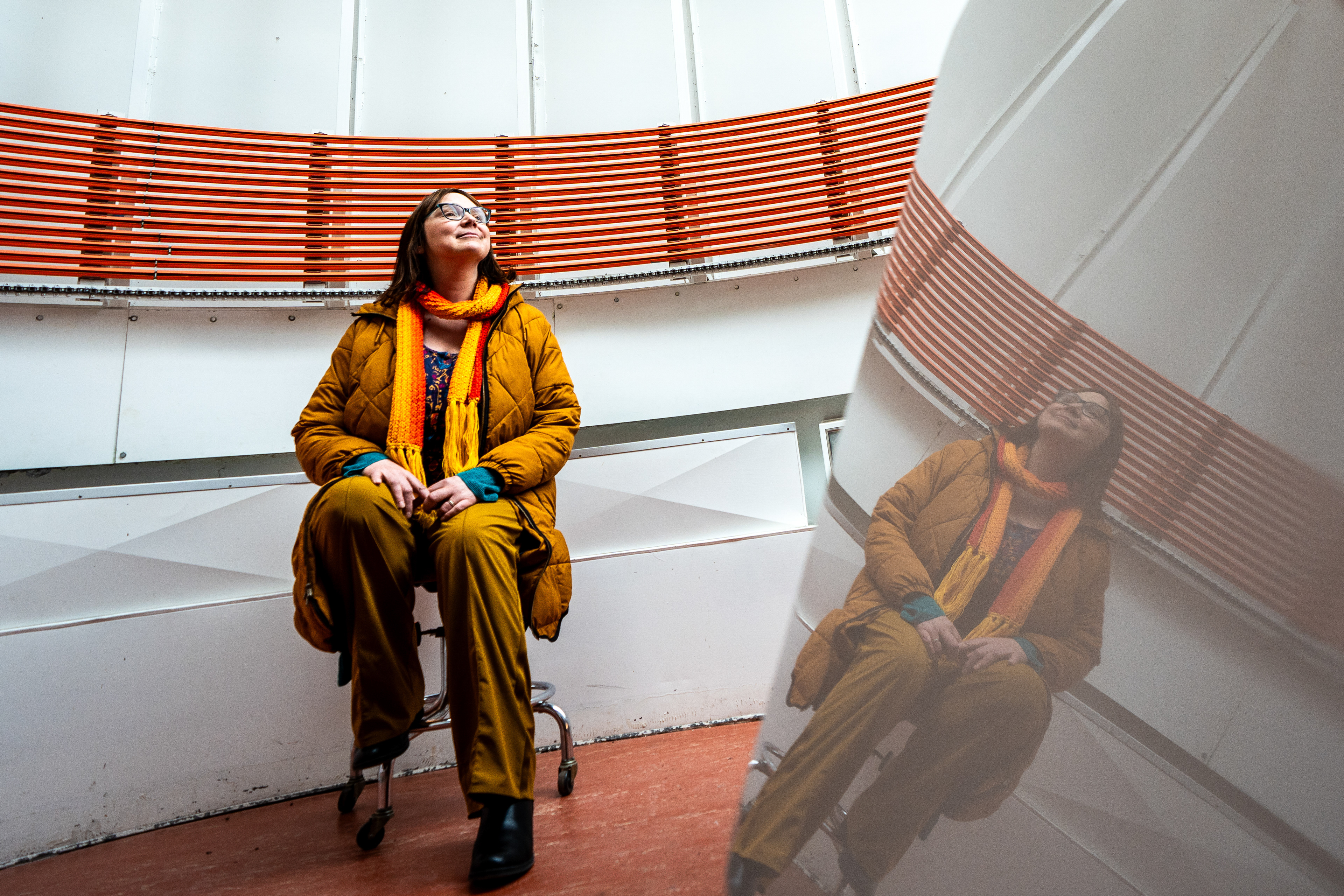 Laura Chomiuk, professor in the Department of Physics and Astronomy, poses for a portrait at the observatory on the campus of Michigan State University in East Lansing, Mich., on Friday, Feb. 22, 2026.