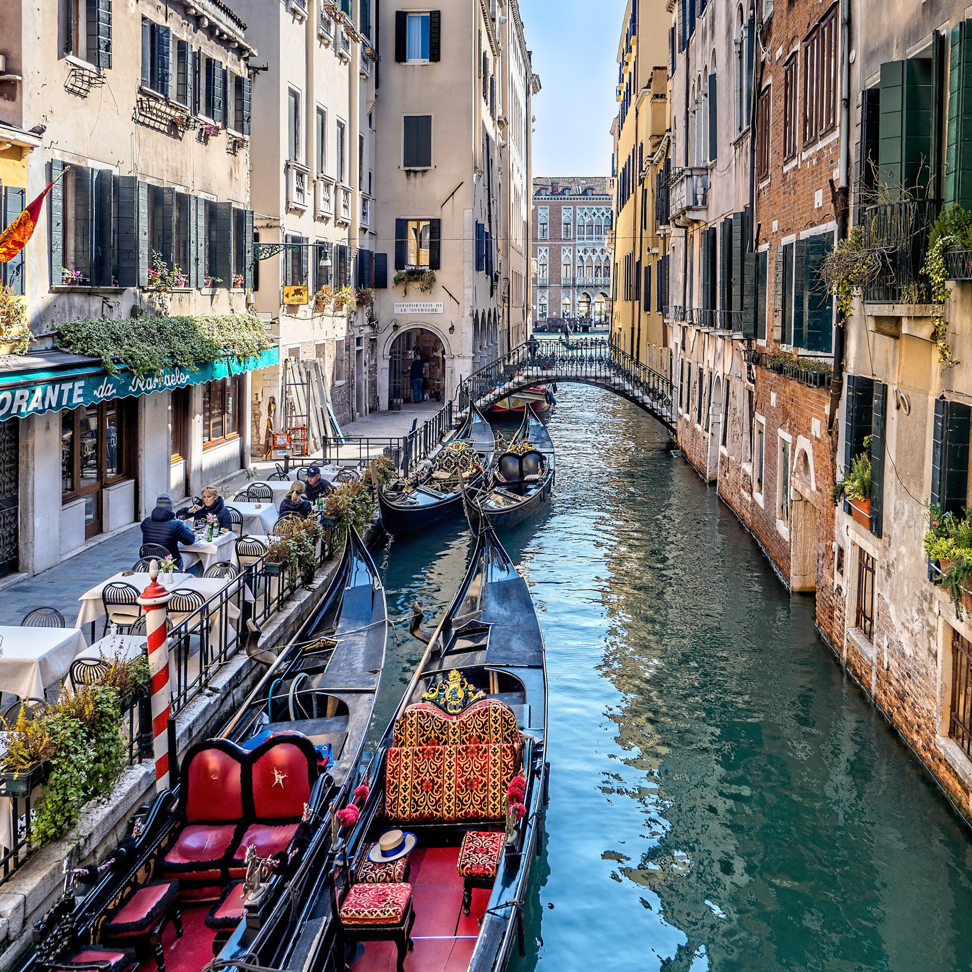 Venice-Gondolas on stand-by