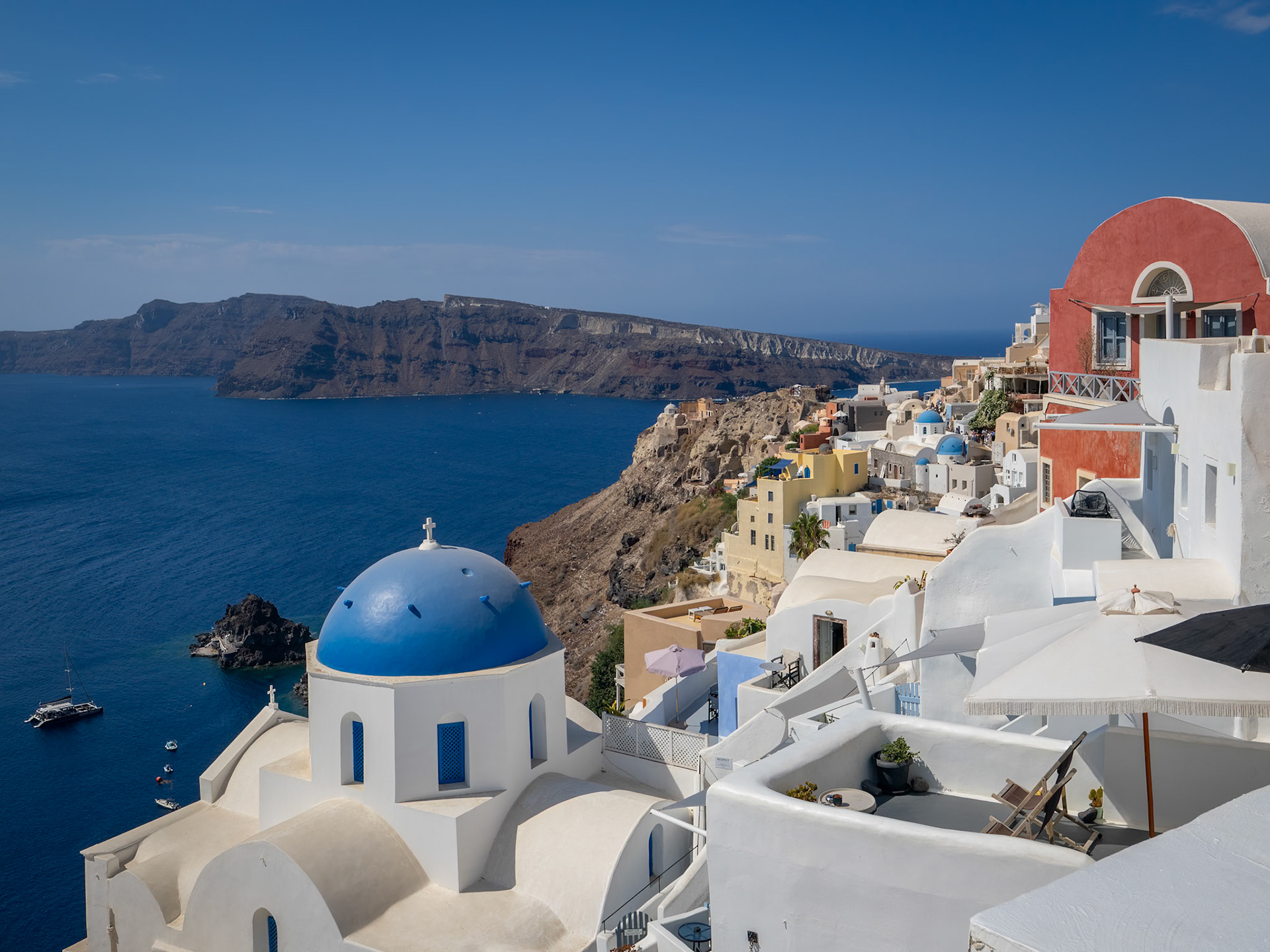 Santorini, Greece-View from the Top of the Island