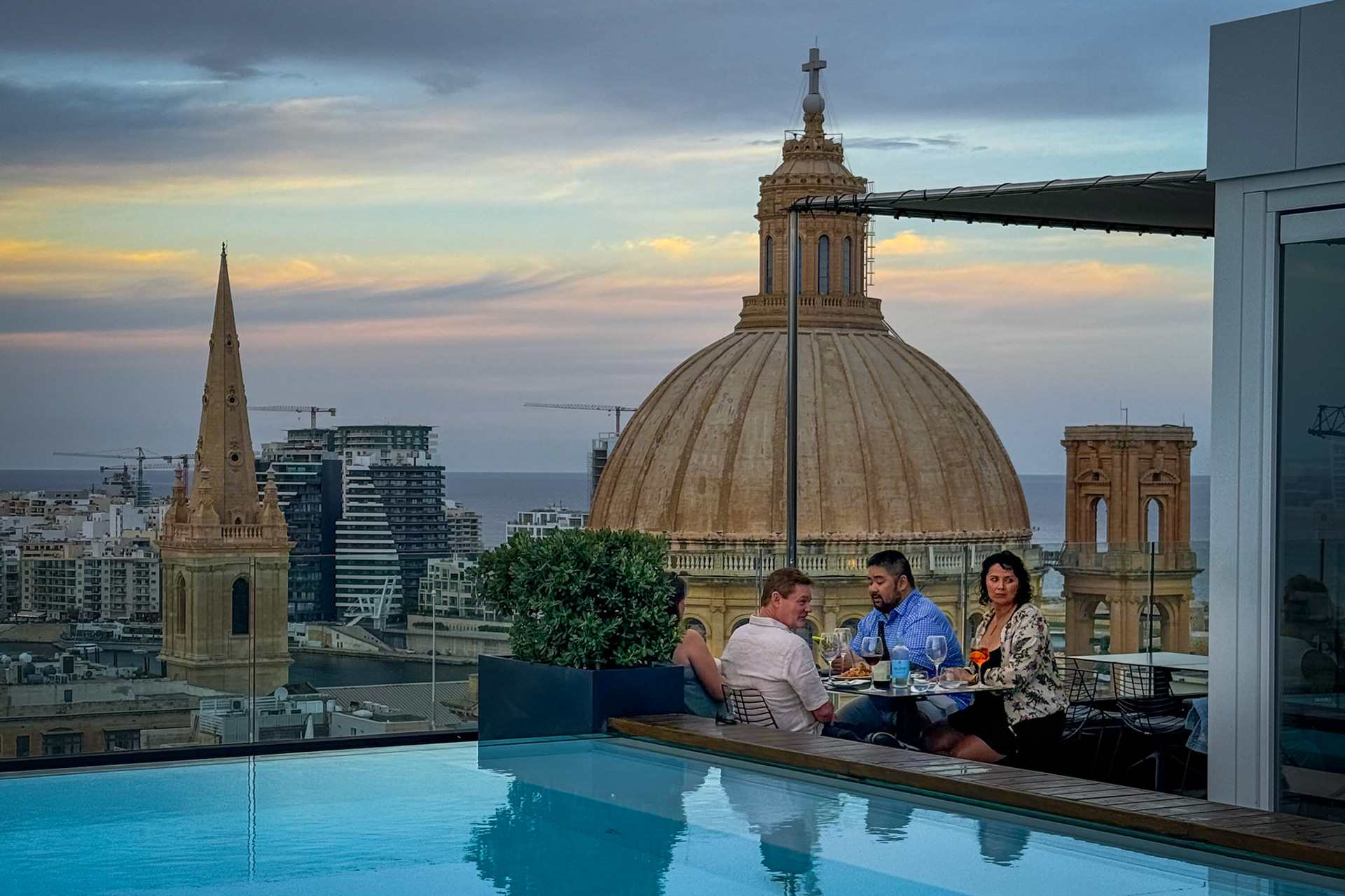 Valetta, Malta-View from Hotel Roof Top Restaurant