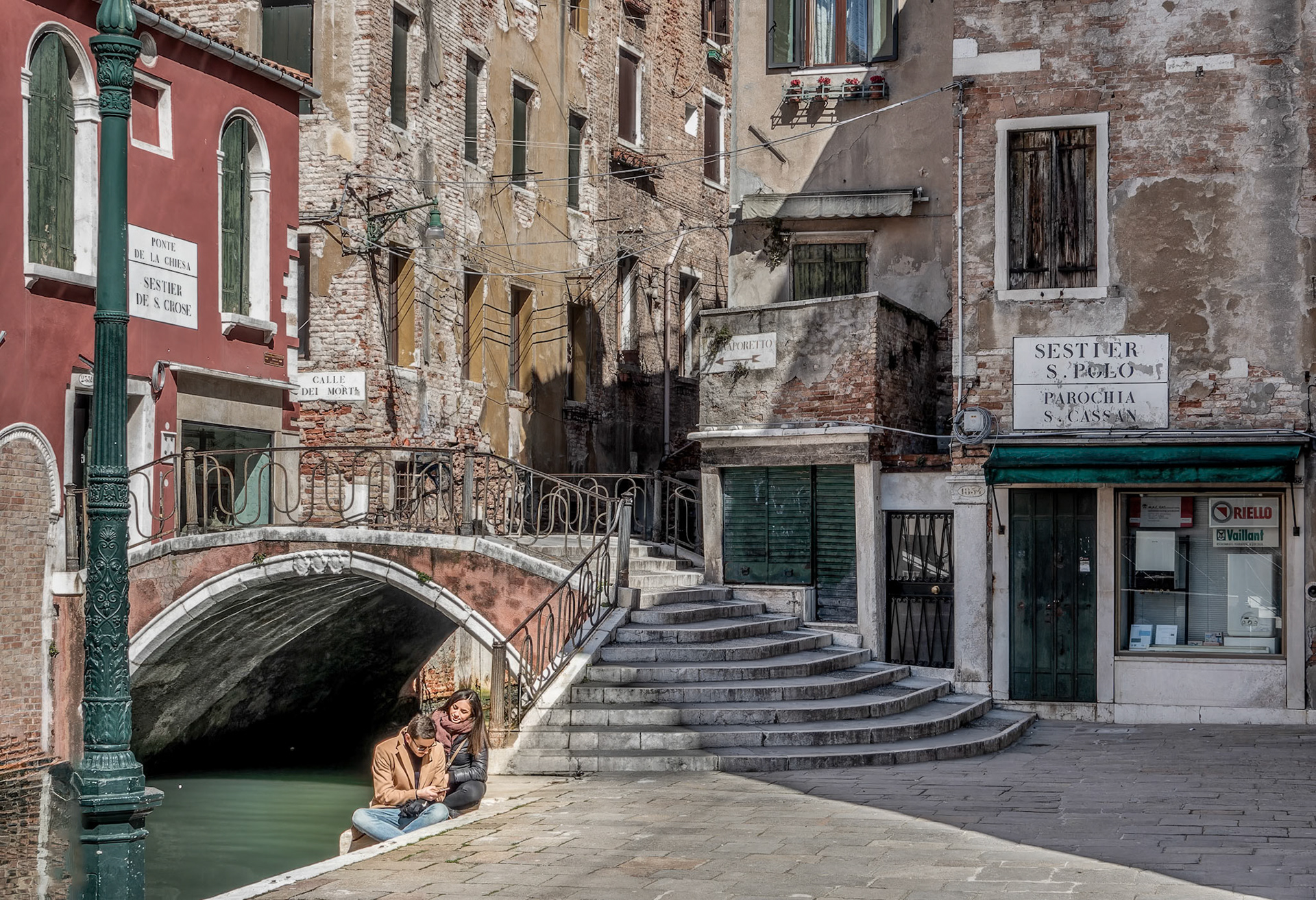Venice-A couple having a quiet break