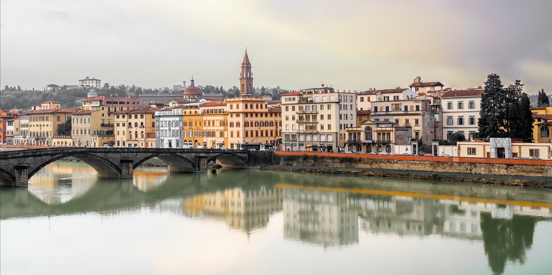 Florence-Buildings along Arno river