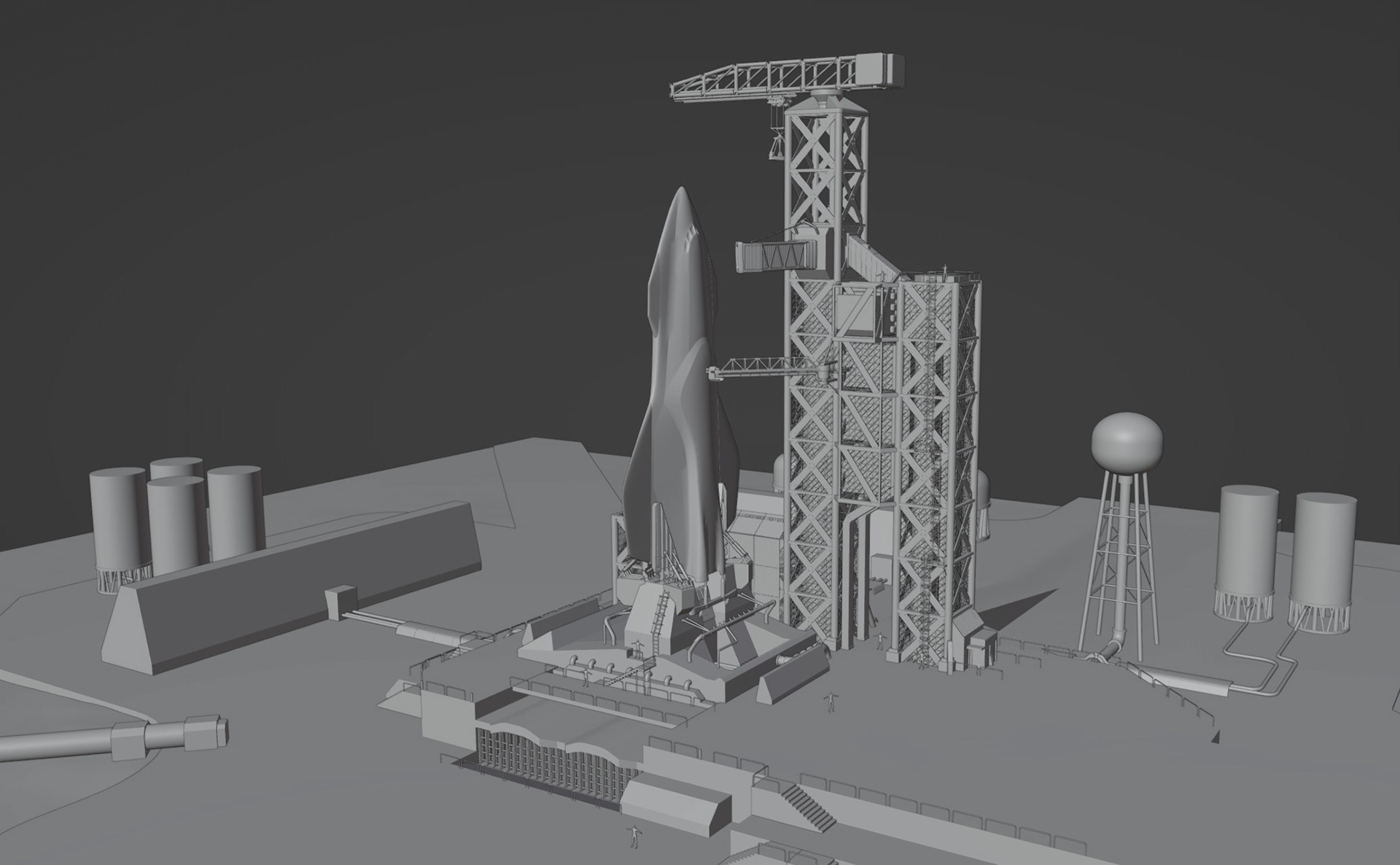 Launch pad wide view