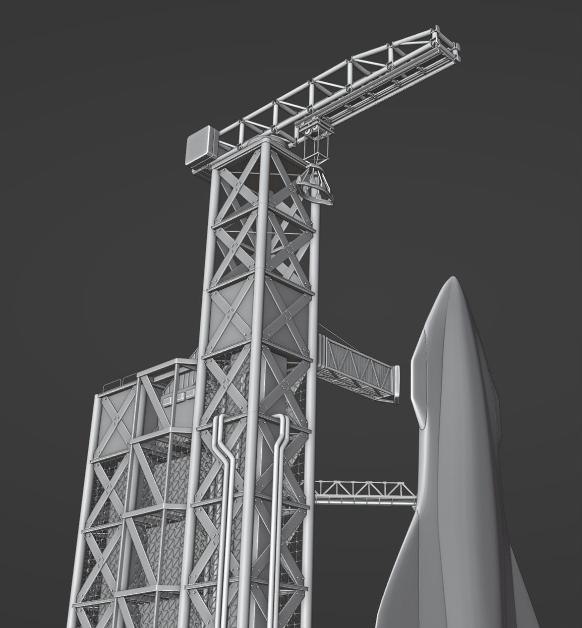 Launch pad rear view