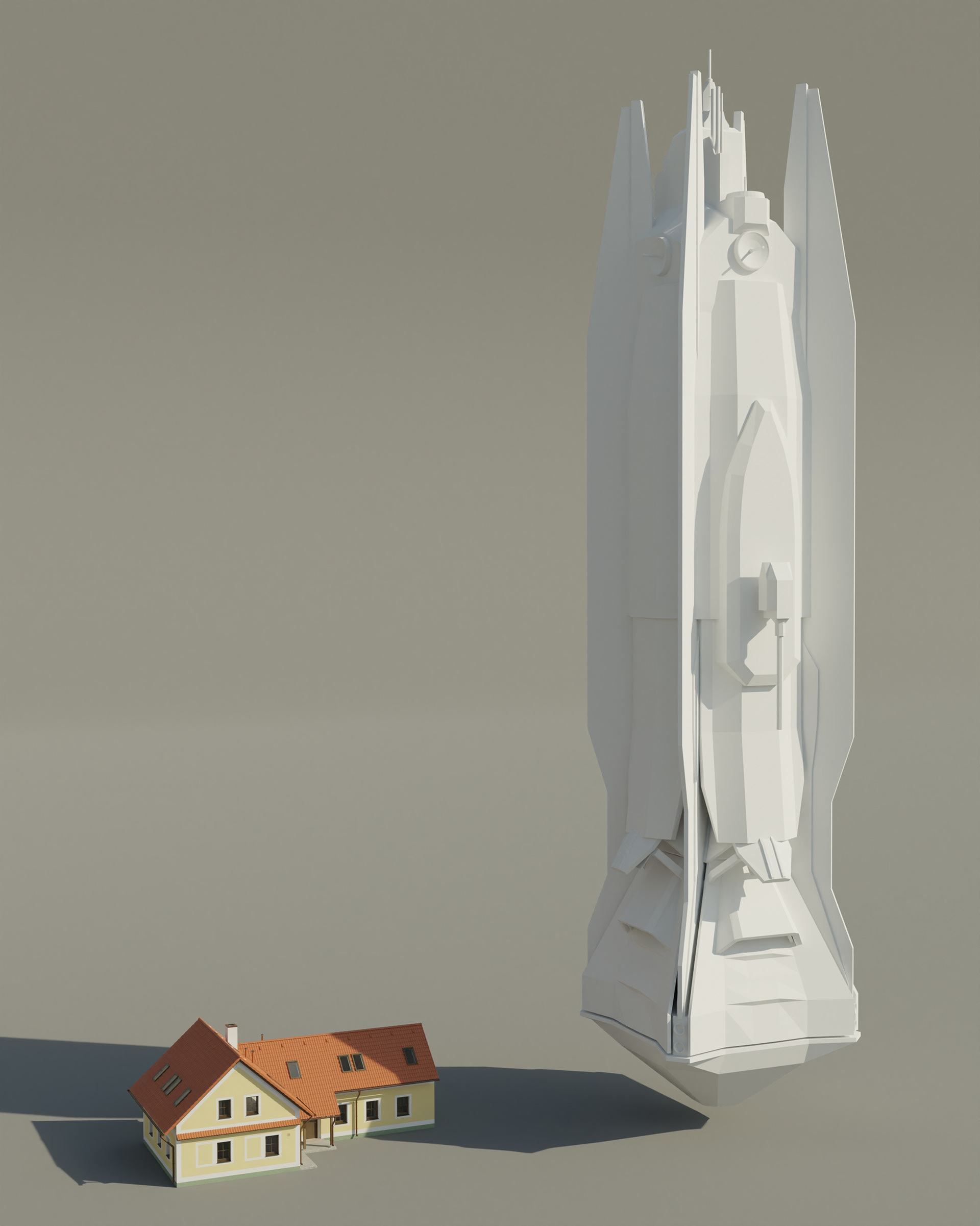 Attack ship concept model