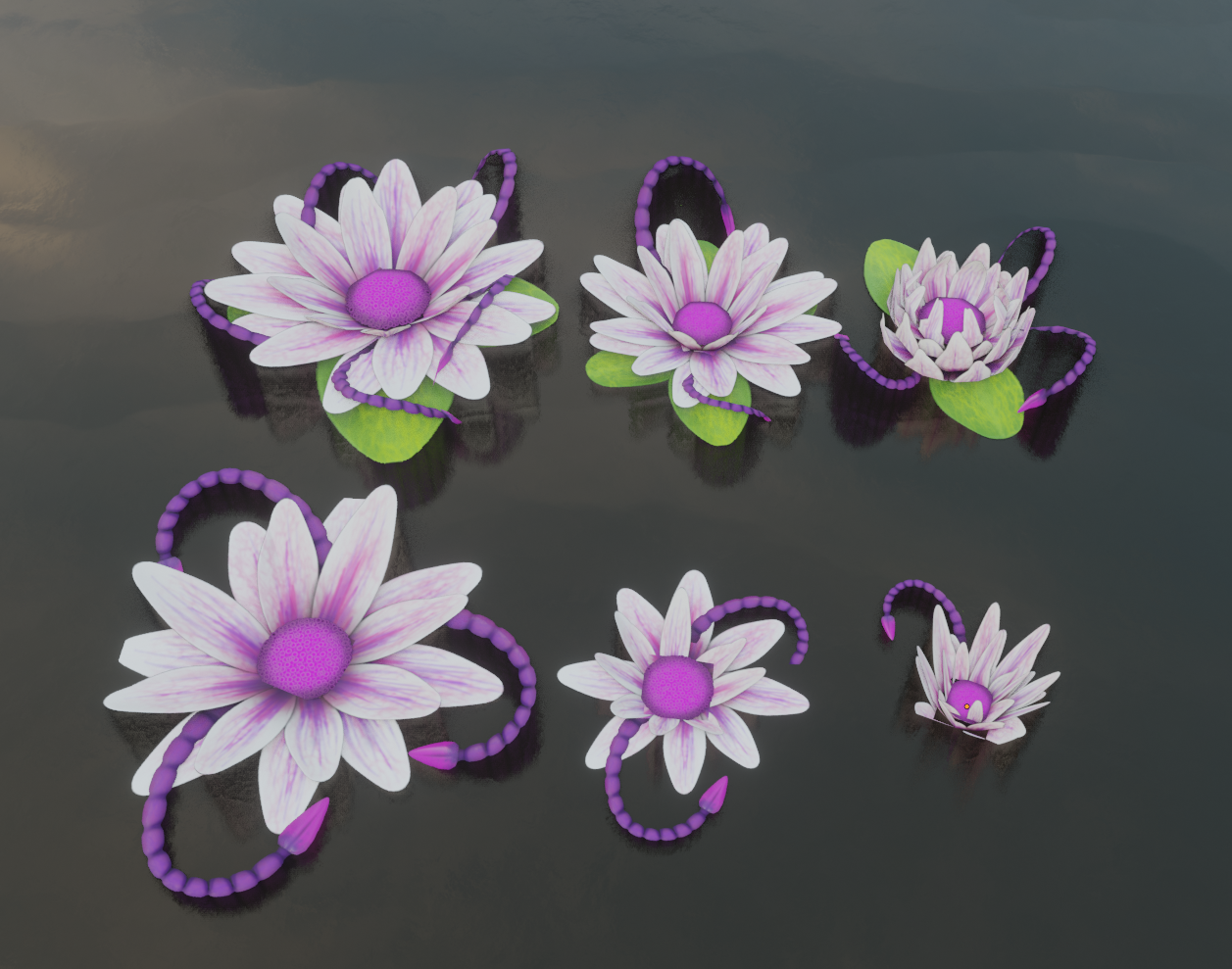Alien water lilies