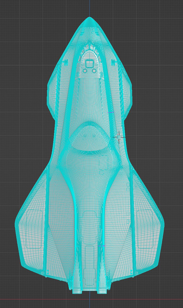 Spaceship wireframe