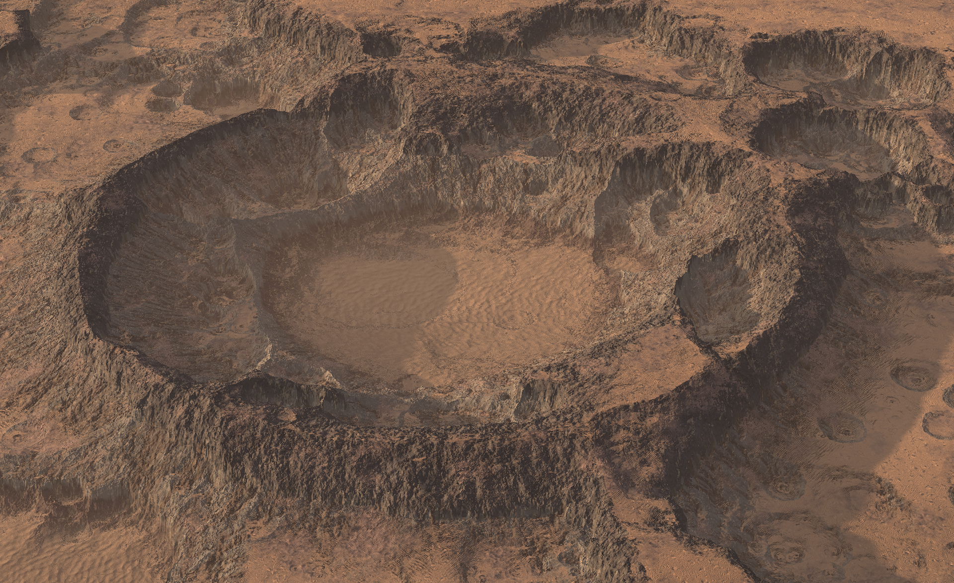 Mars crater