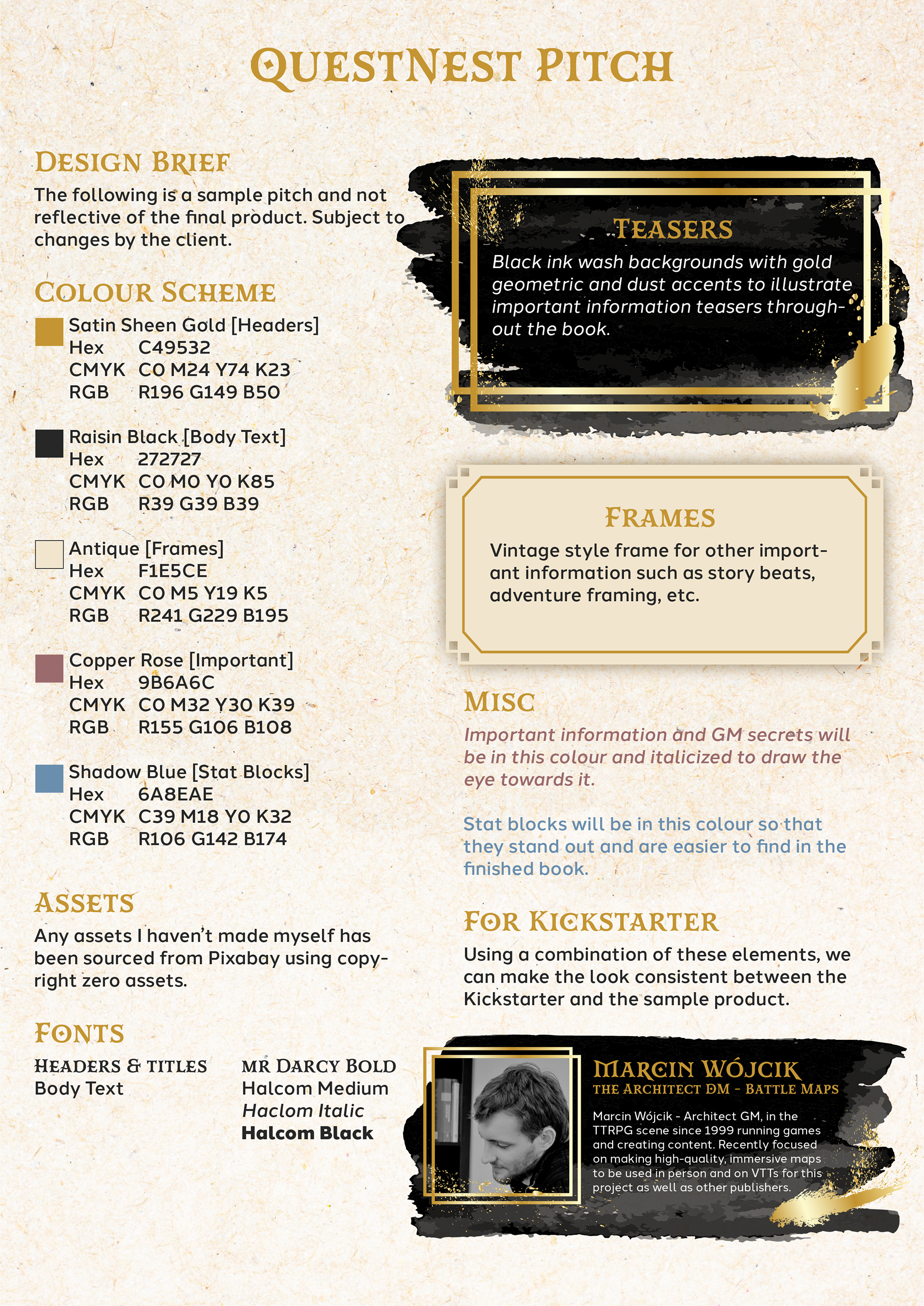 QuestNest Kickstarter design brief