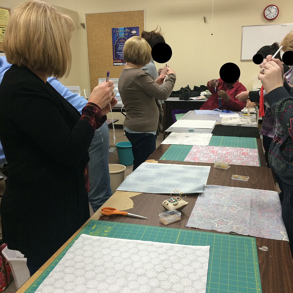 field research showing an introduction to sewing class