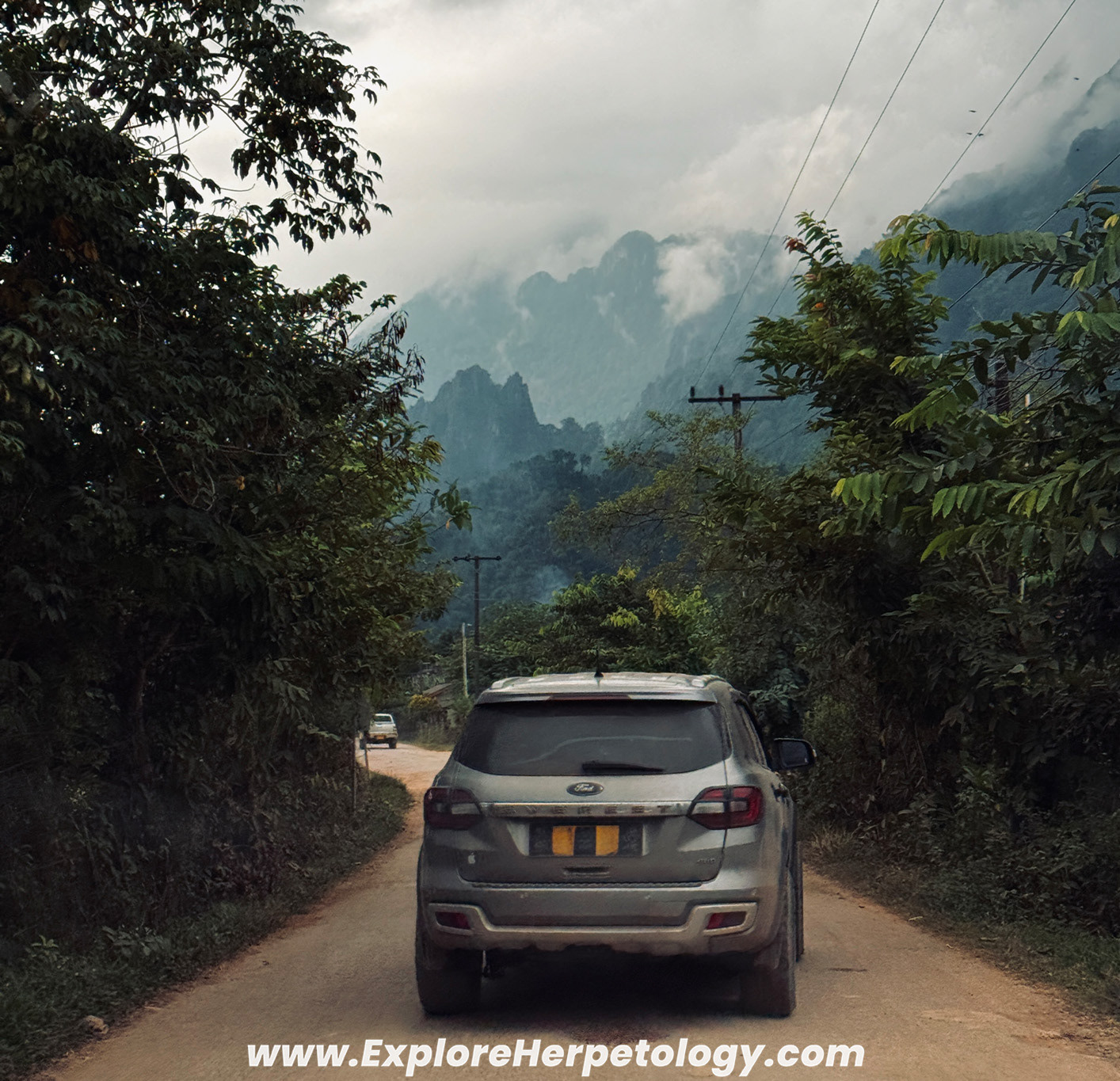 Driving in Vang Vieng.