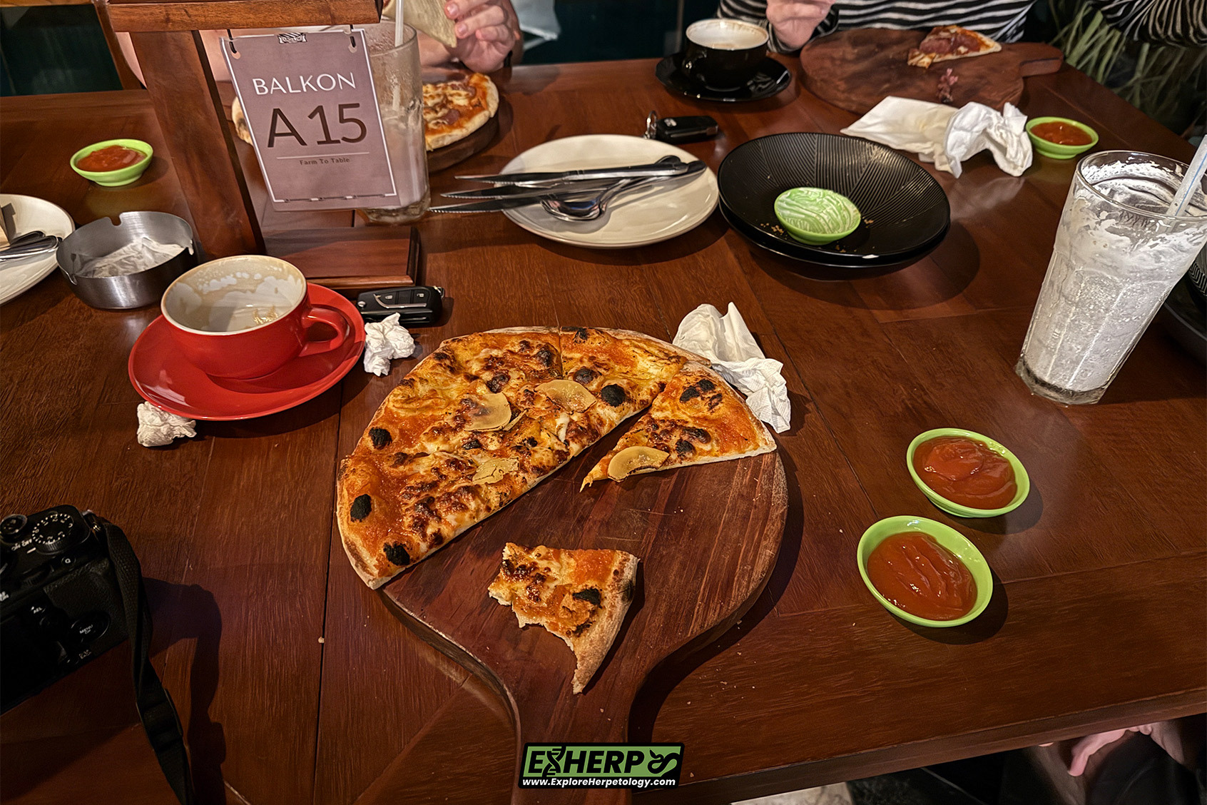 Pizza for our final dinner.