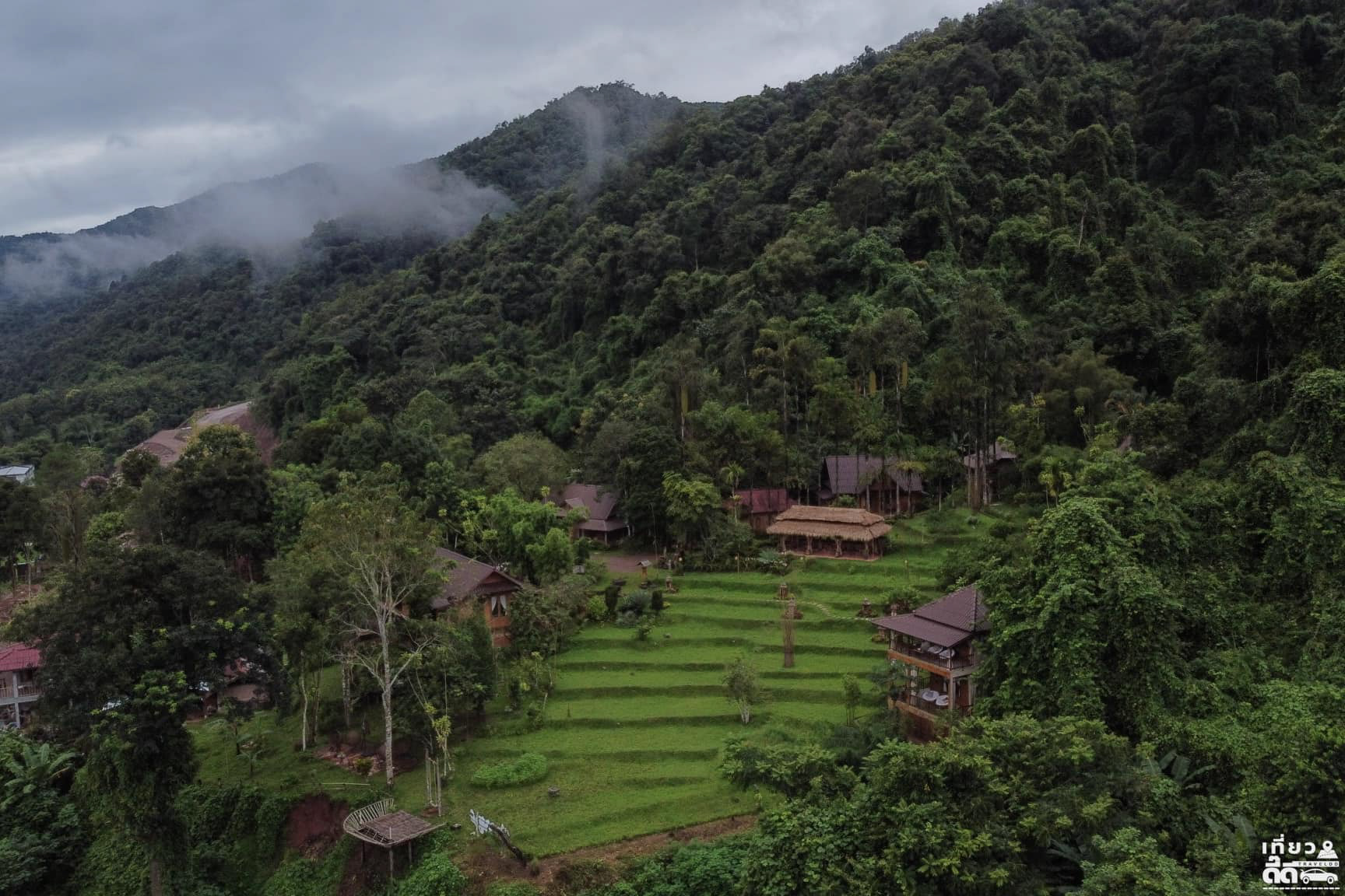 Drone view of our resort. 