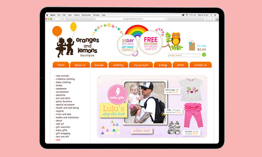 ORANGES & LEMONS BOUTIQUE | ONLINE STORE | 2010 - 2013 | Web Design |