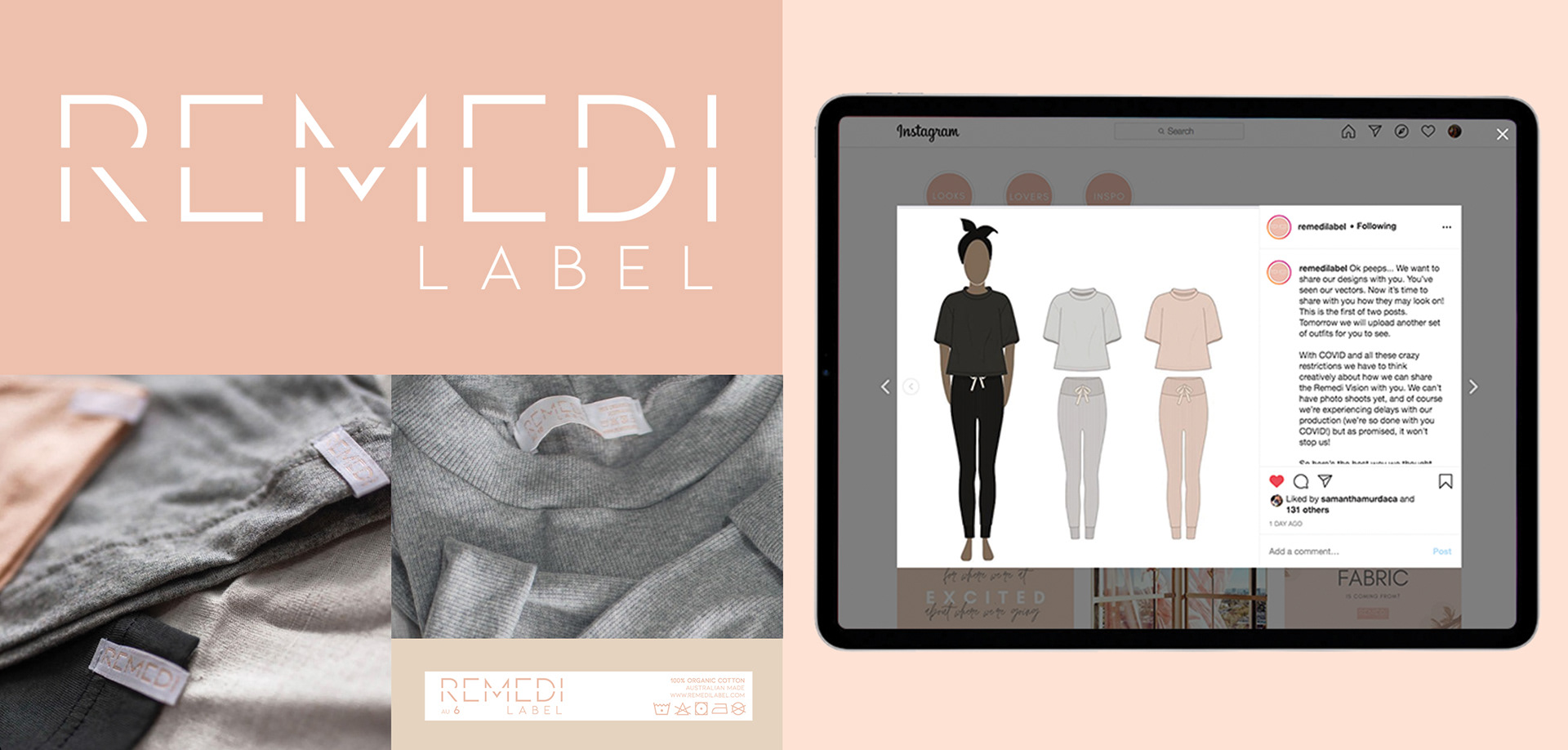 REMEDI LABEL | FASHION | 2020 | Logo Identity and internal and external clothing tags |