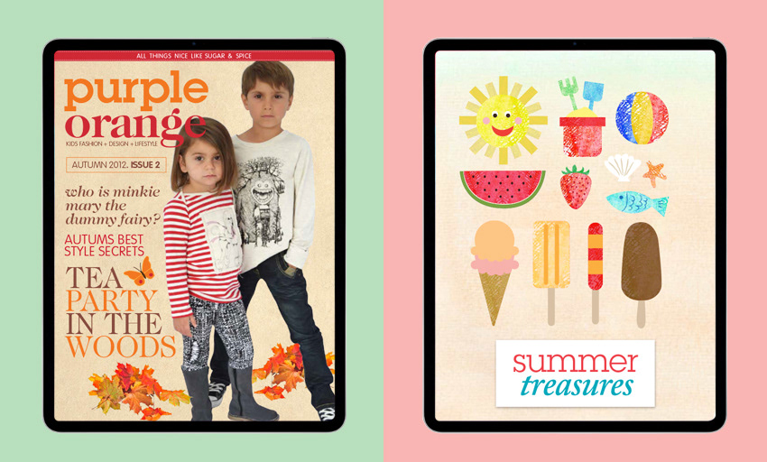 ORANGES & LEMONS BOUTIQUE | Designs from e-magazine purple orange | |