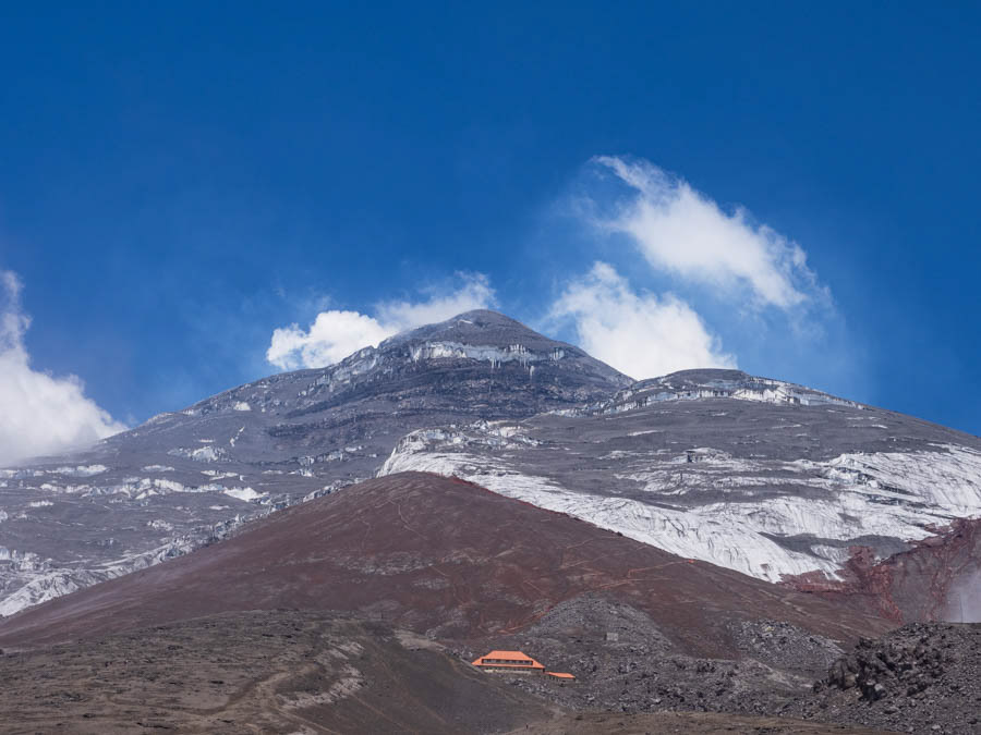Jose Rivas Refuge sit about 3,400ft. below the Cotopaxi summit.