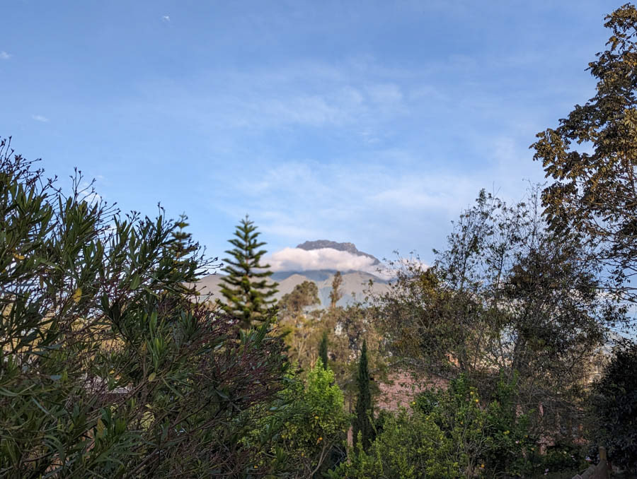 The Imbabura volcano offered dramatic views.