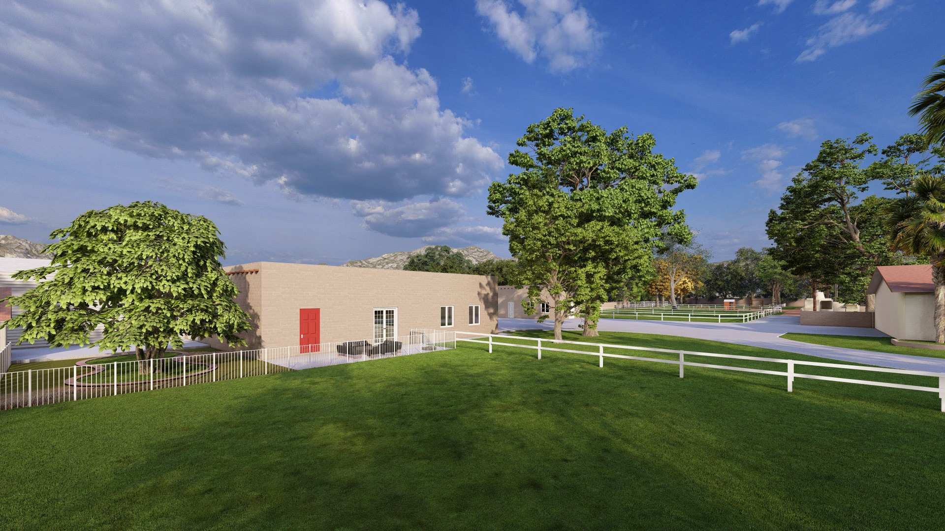 Render of Guest House from Pasture 2