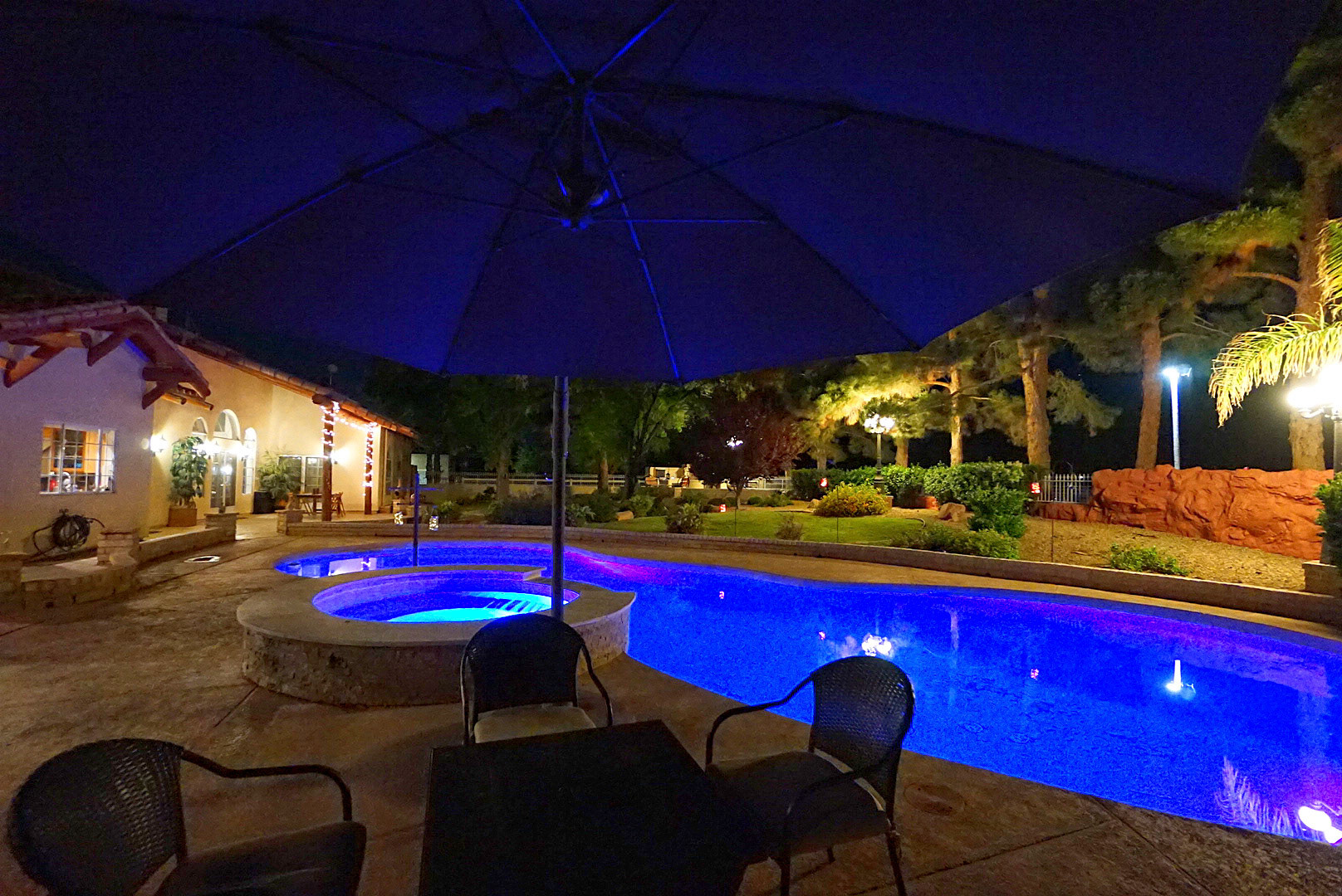 Swimming Pool at Night