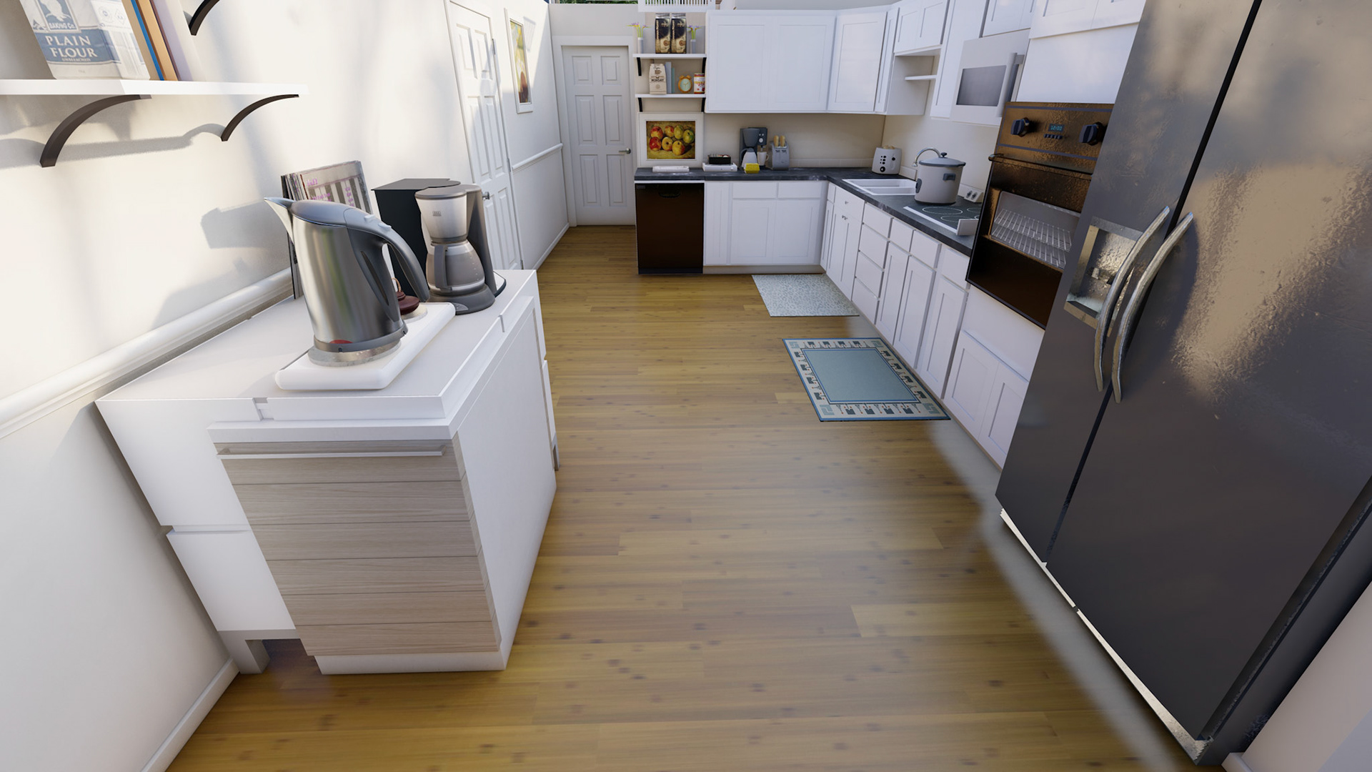 Render of Guest House Kitchen