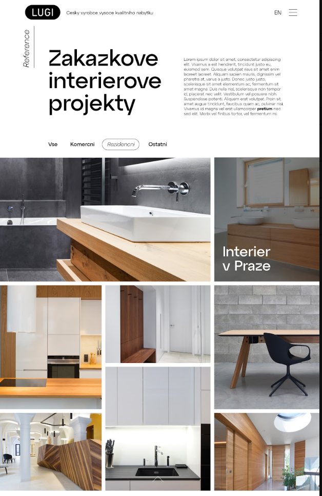 Návrh grafiky pro Web Lugi 