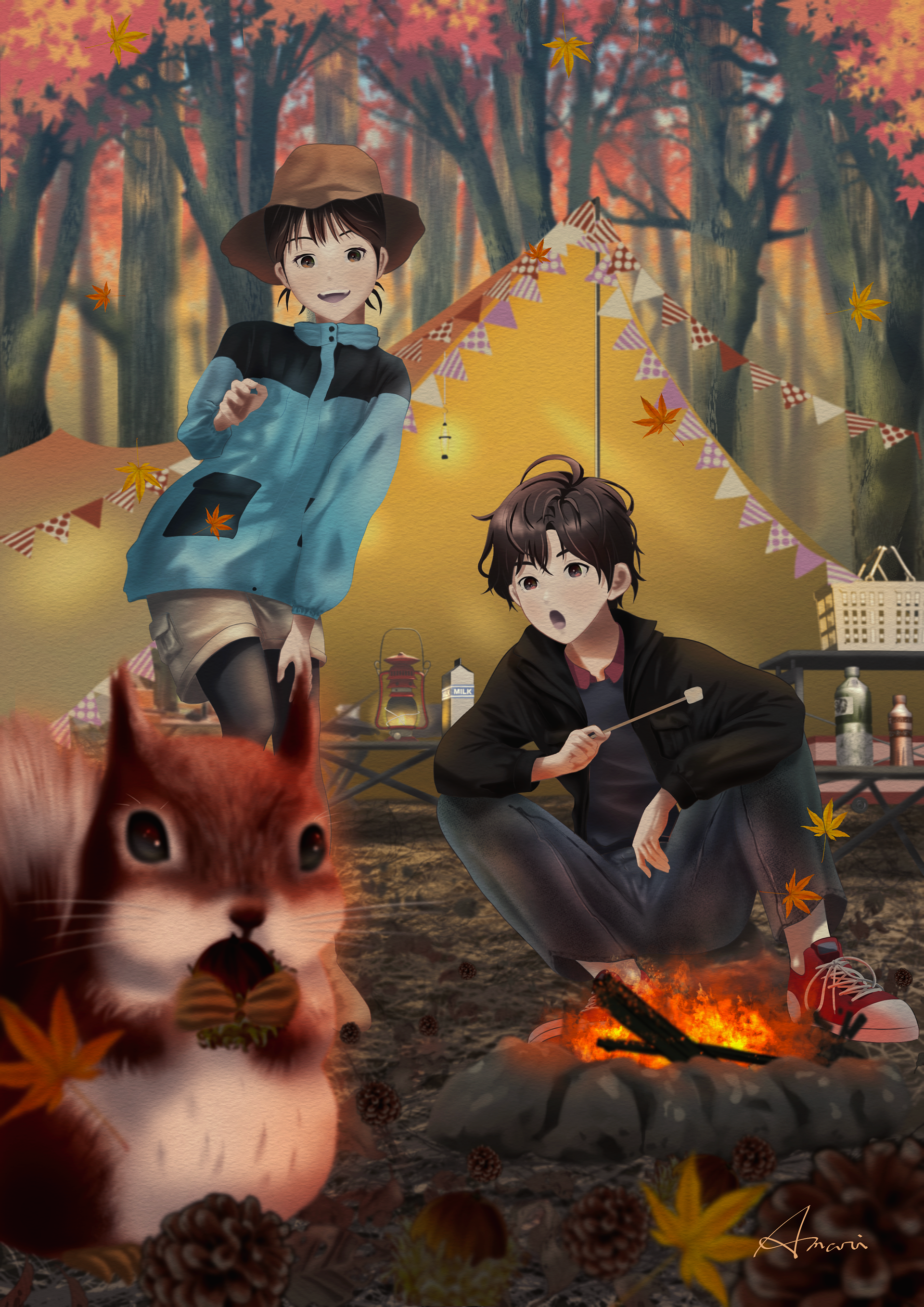 森の珍客