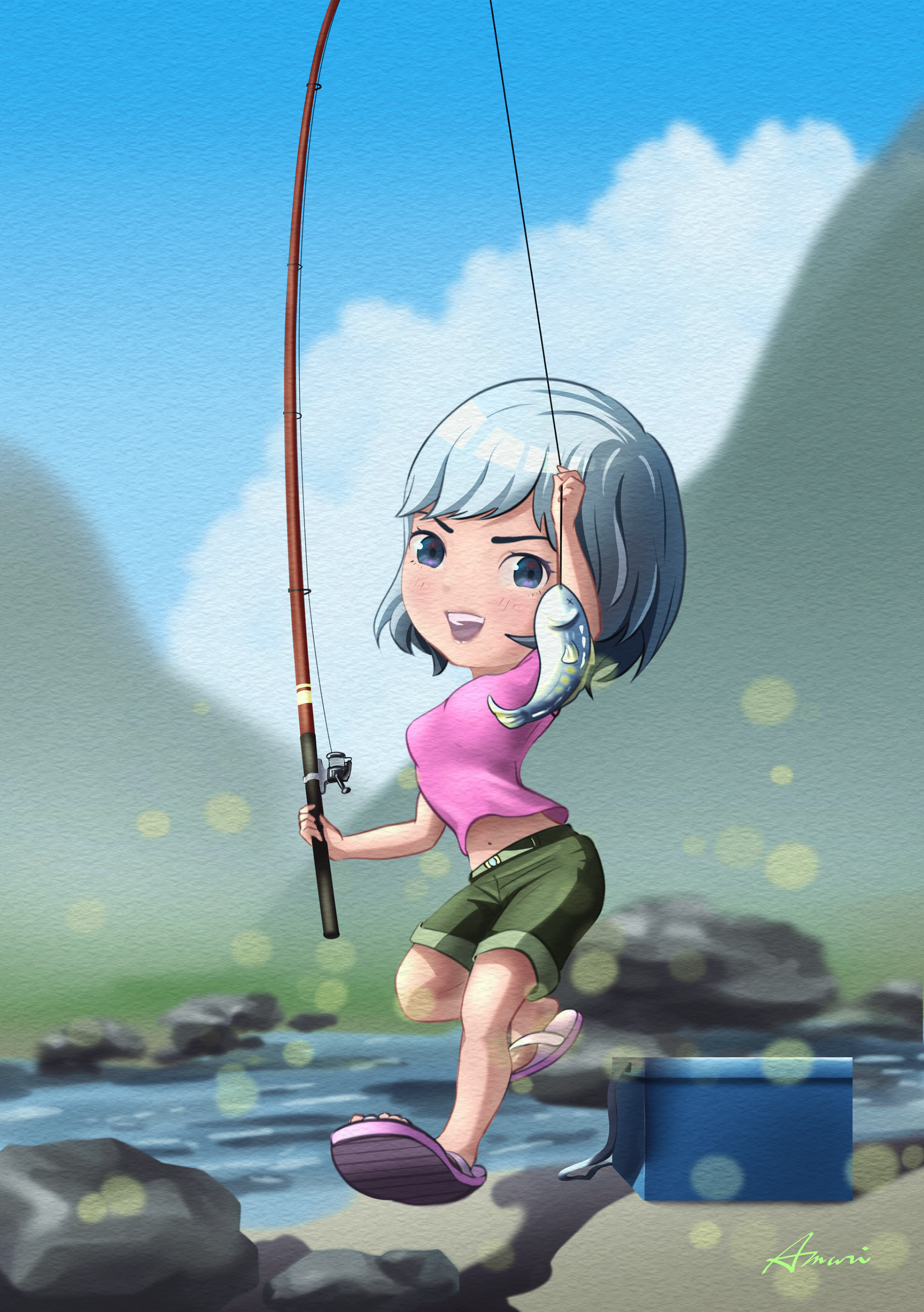 渓流釣り