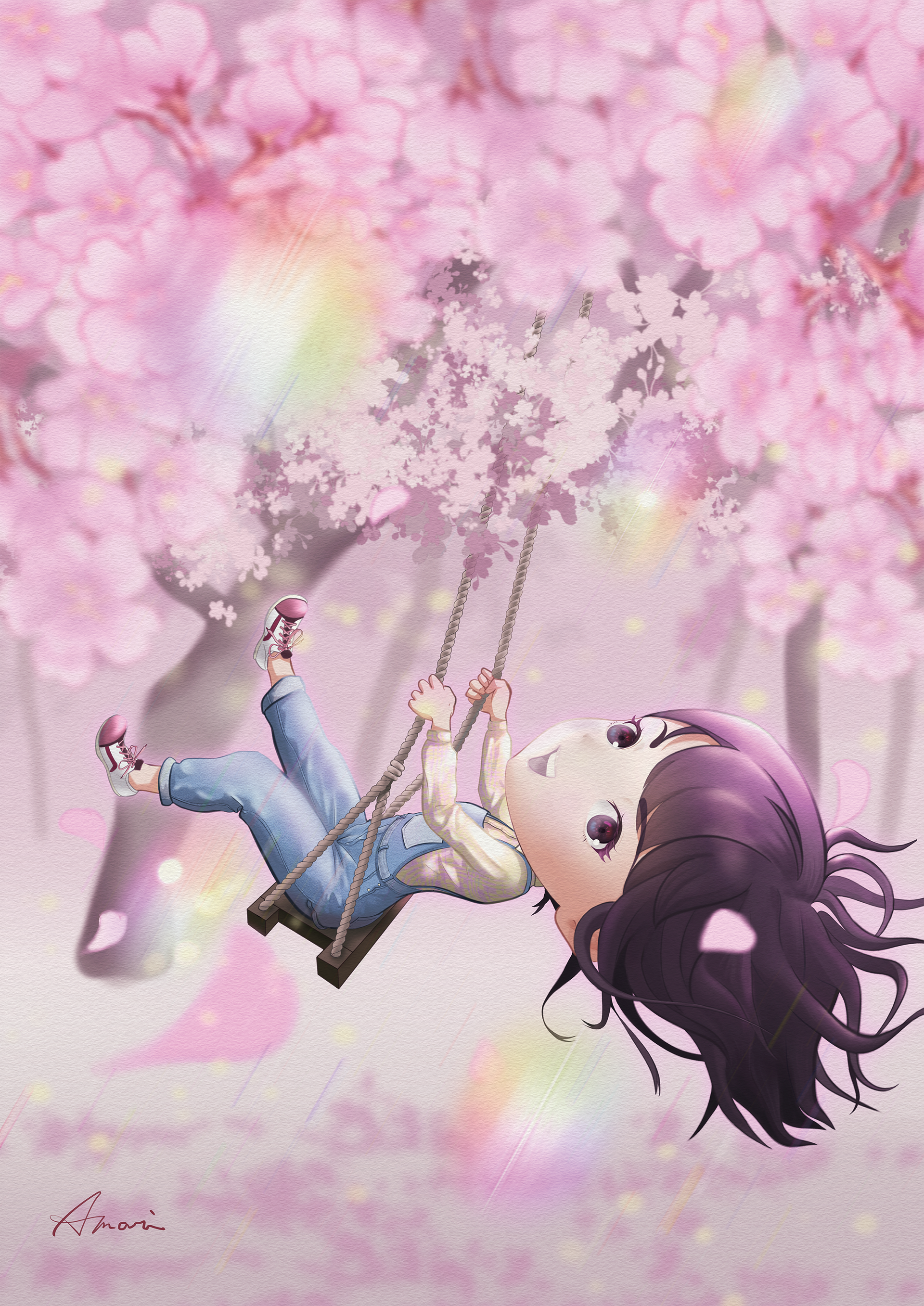 桜の木の下で